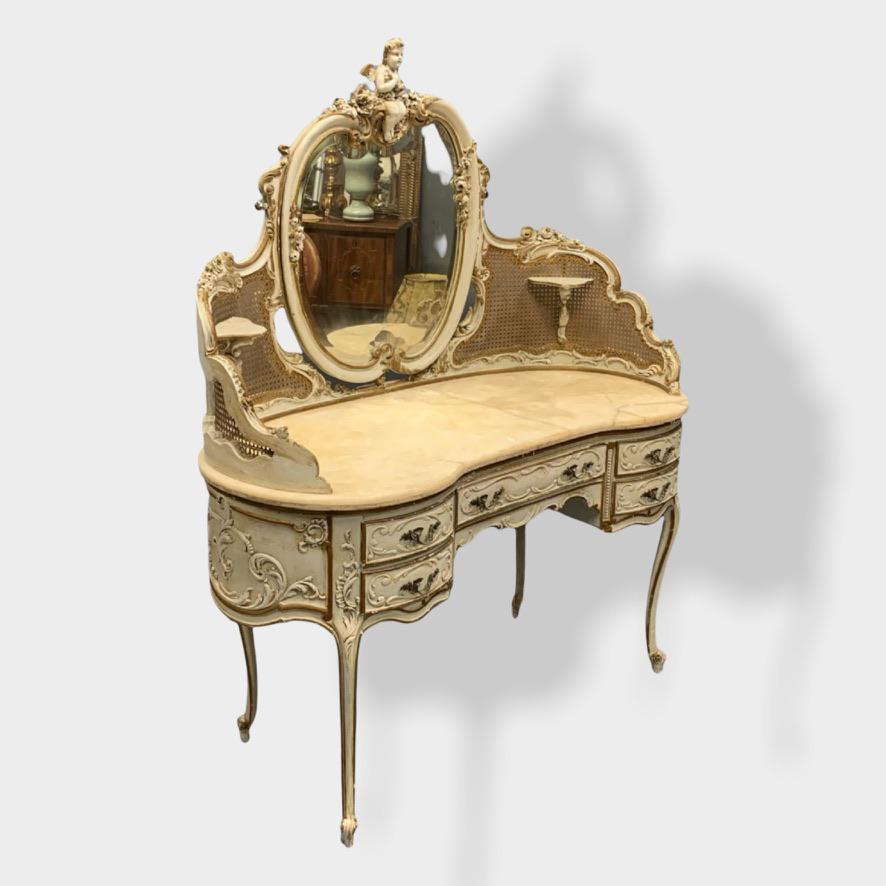 Italian Paint and Cane Dressing Table (1 of 8) Italian Paint and Cane Dressing Table (1 of 8)