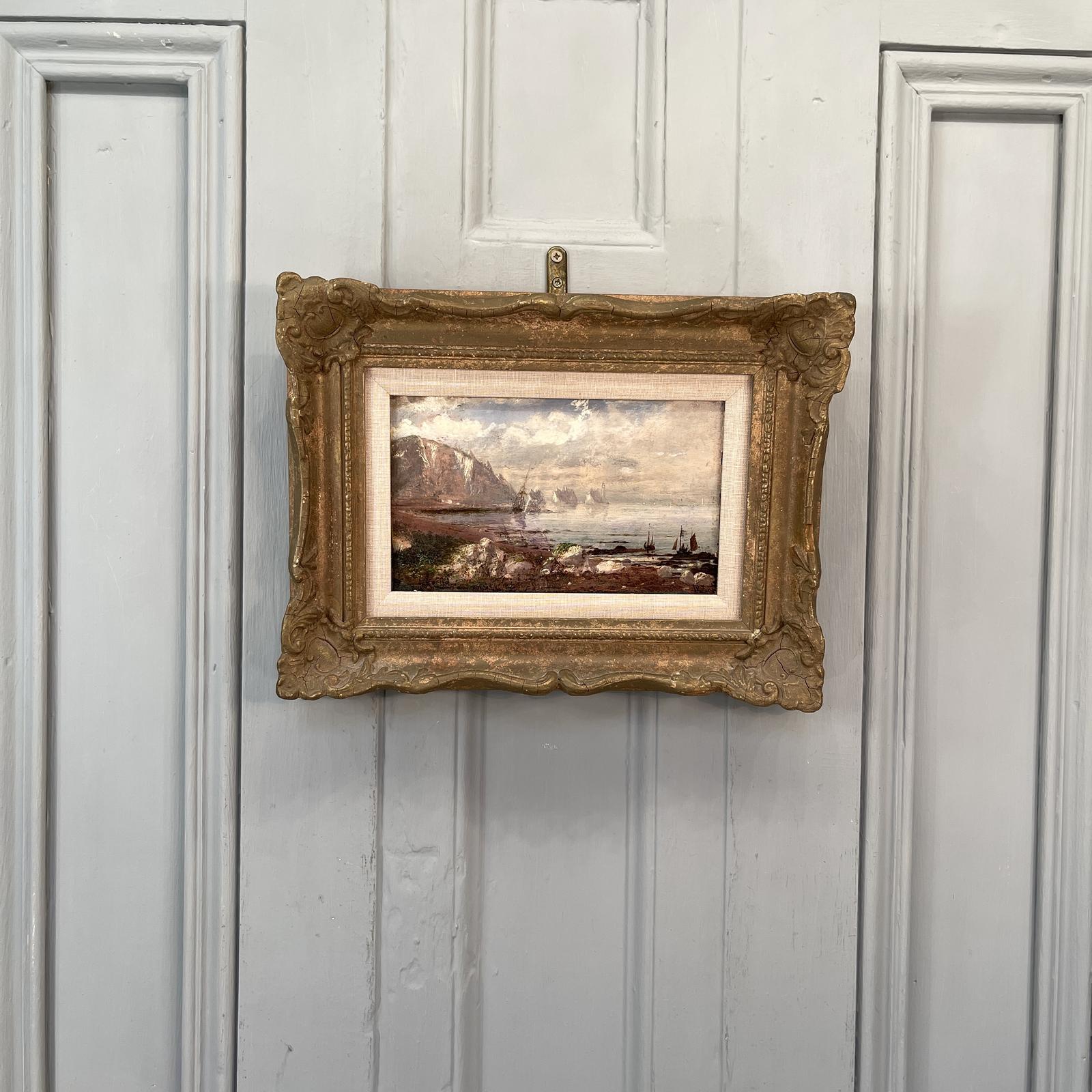 Antique Coastal Landscape Oil Painting of the Needles, Isle of Wight, Sign I W Jenner Date 1888 (1 of 13)