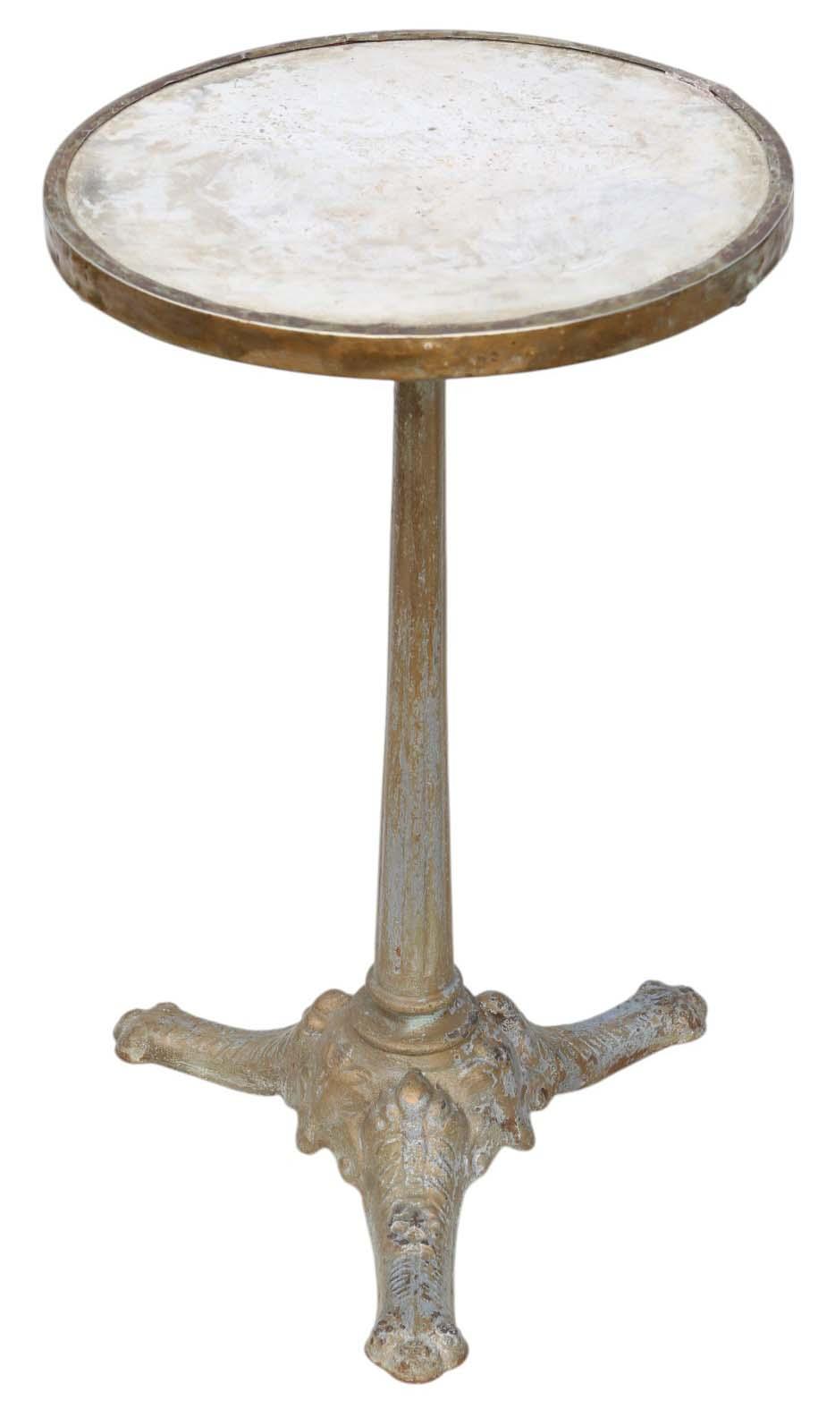 Antique 19th Century Marble, Brass & Cast Iron Bistro Table – Kitchen or Garden Dining Table (1 of 5) Antique 19th Century Marble, Brass & Cast Iron Bistro Table – Kitchen or Garden Dining Table (1 of 5)