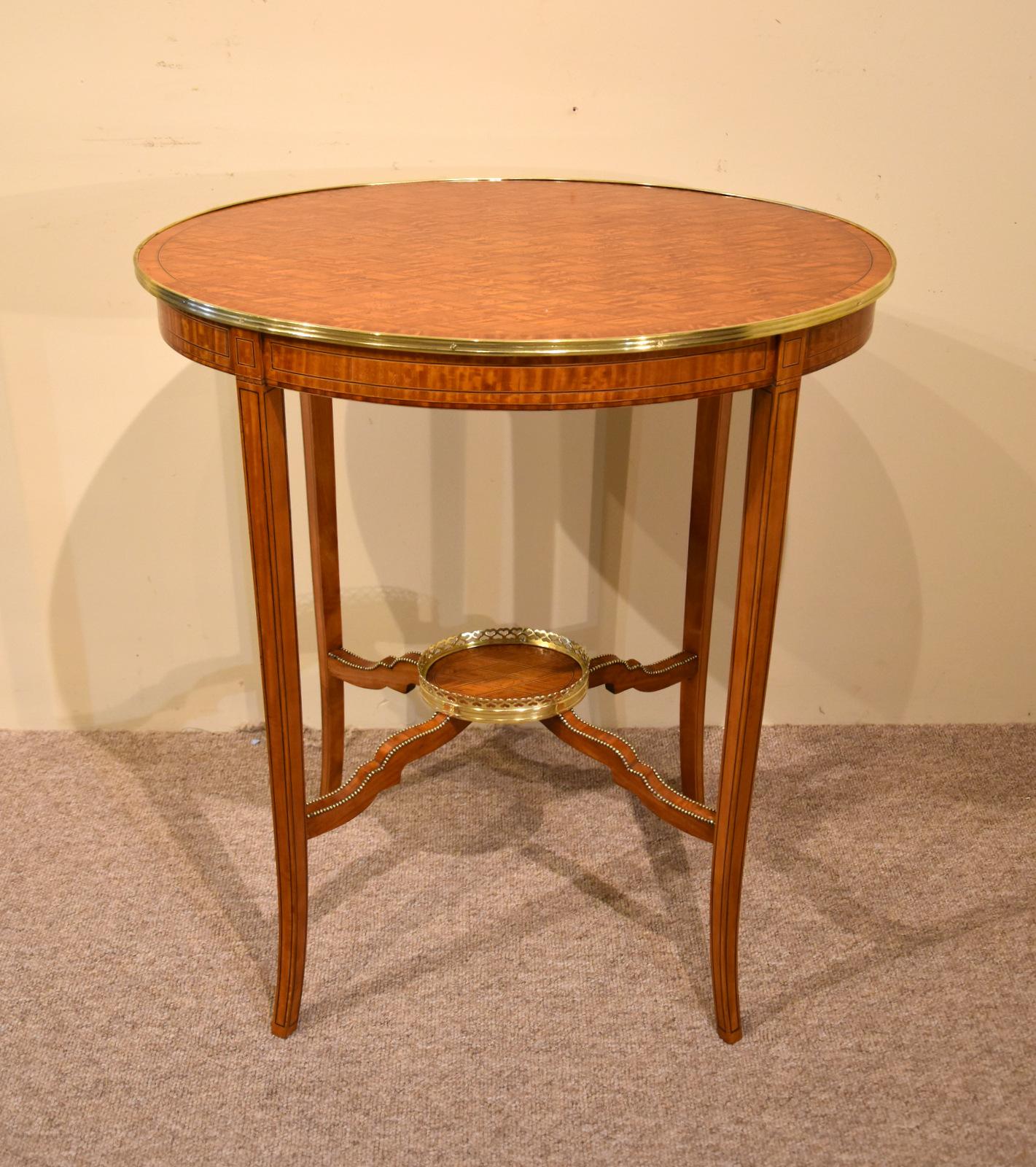 19th Century Satinwood Oval Occasional Table (1 of 7)