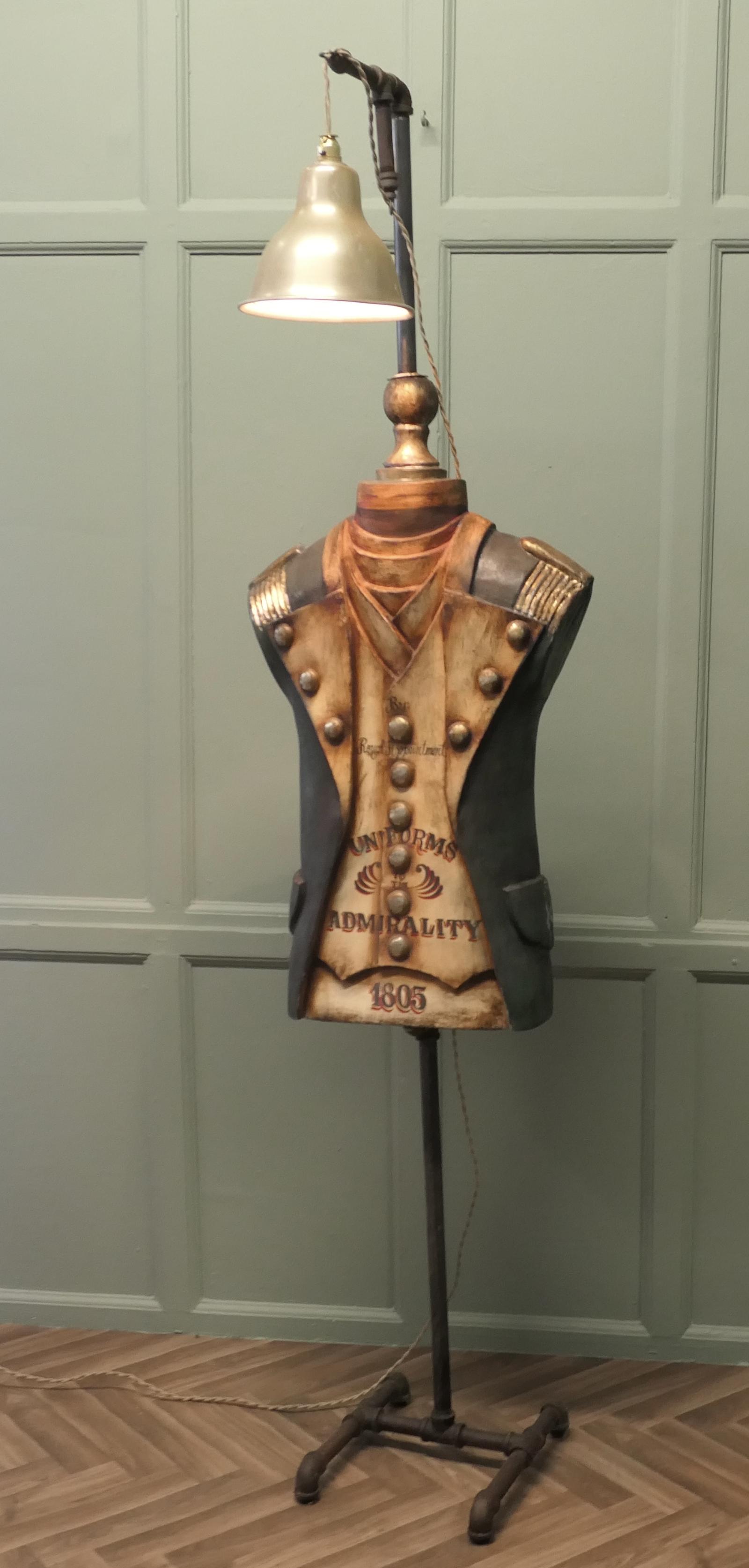 Dressed Navy Sculpture Floor Lamp (1 of 6)