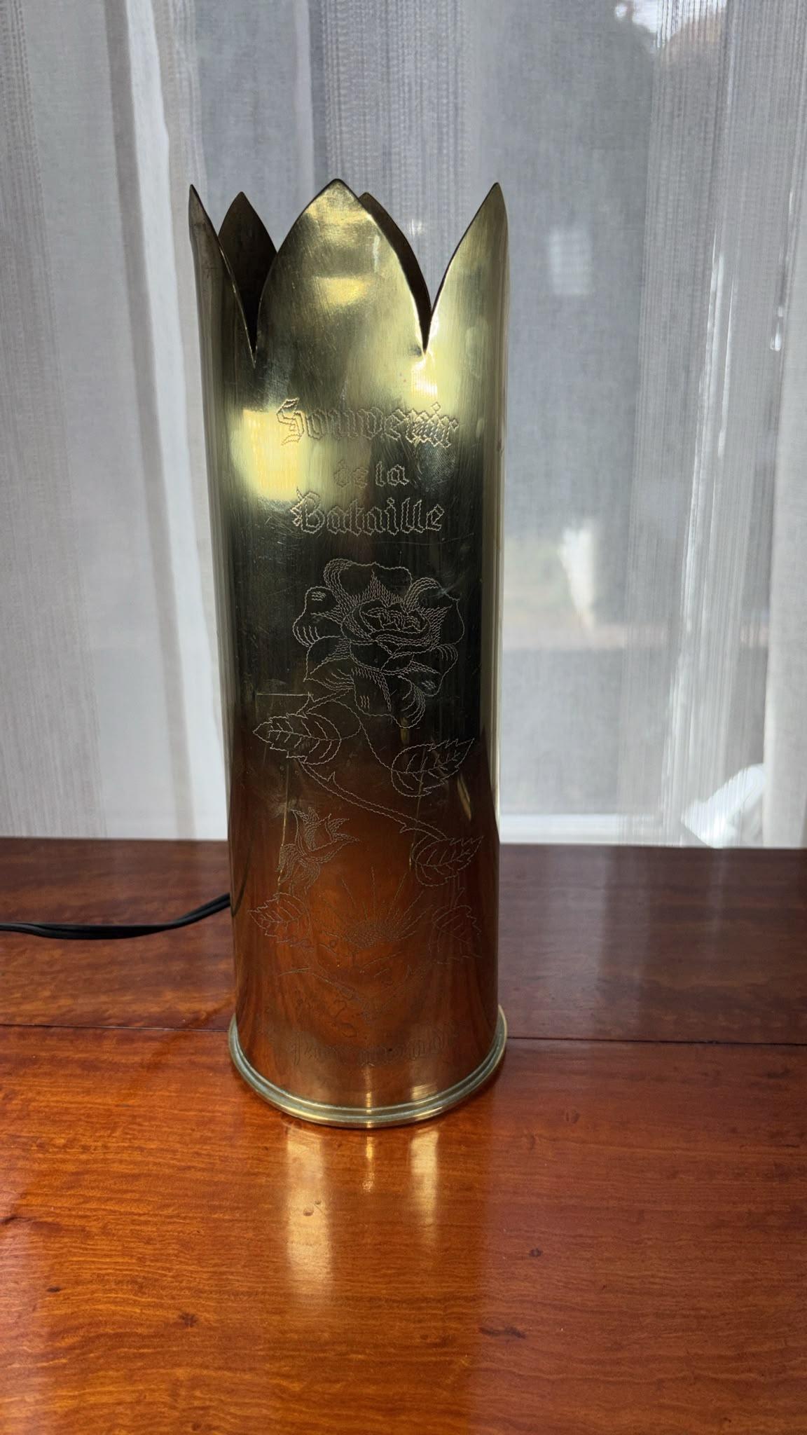 Brass Vase Made from WW2 Artillery Shell (1 of 1) Brass Vase Made from WW2 Artillery Shell (1 of 1)