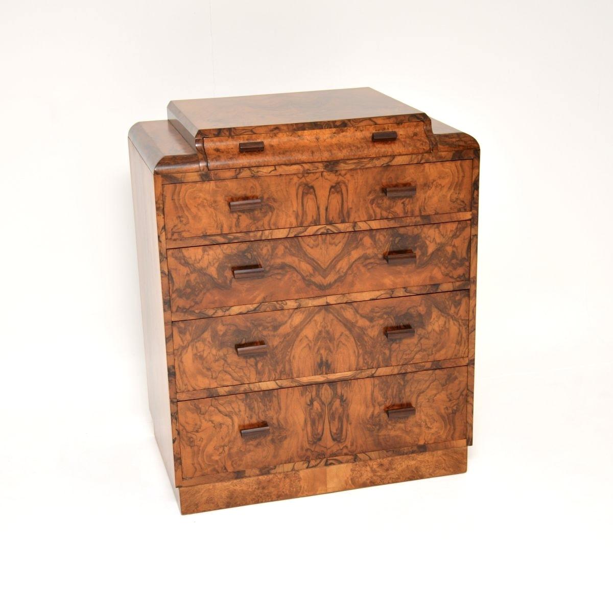 Art Deco Burr Walnut Chest of Drawers (1 of 11)