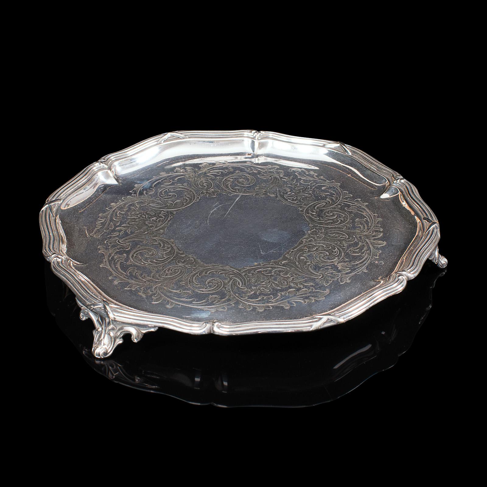 Antique Decorative Saucer, Silver Plate, Dish, Thomas Bradbury, Victorian, 1890 (1 of 8)