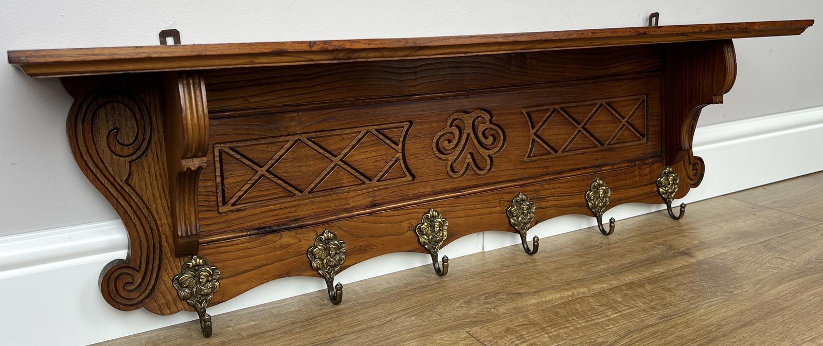 Coat Rack Vintage French Oak Wall Mounted 6 Hooks Carved Rack Hanger (1 of 11) Coat Rack Vintage French Oak Wall Mounted 6 Hooks Carved Rack Hanger (1 of 11)