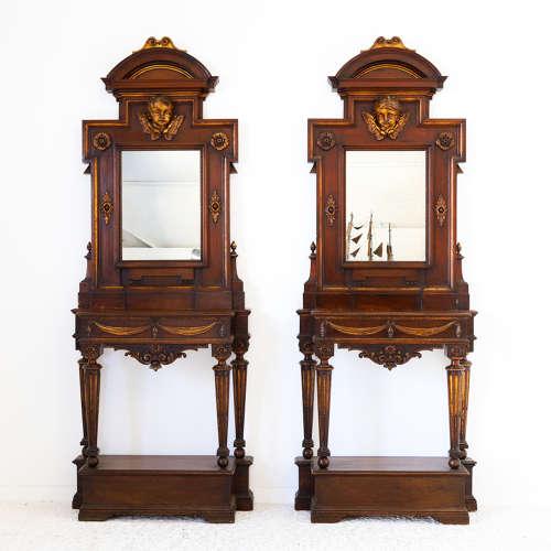 Pair of 19th Century Italian Console Tables With Mirrors (1 of 20)