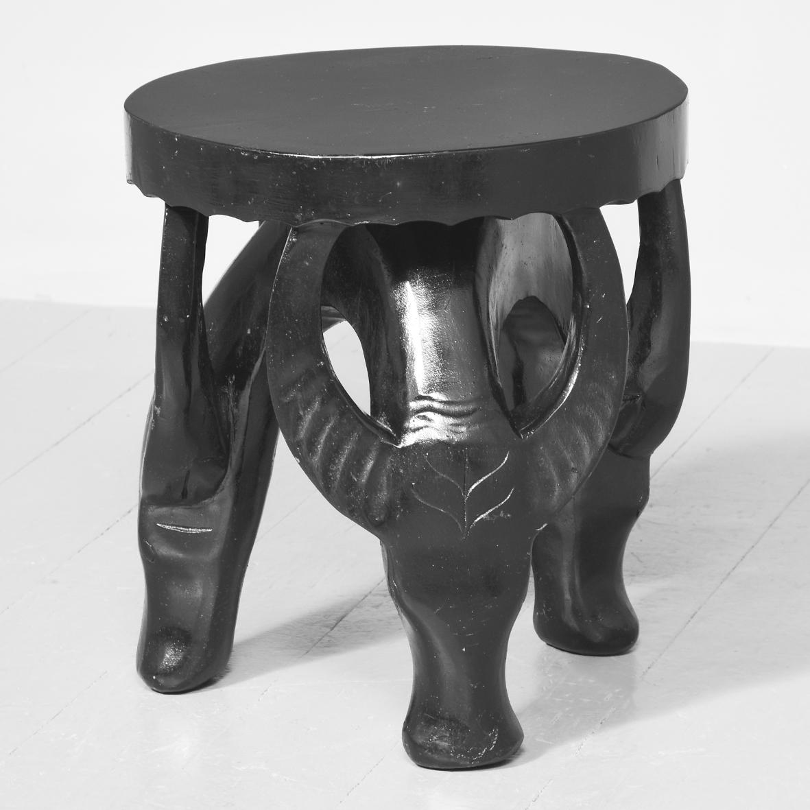 Carved African Buffalo Occasional Table (1 of 8)