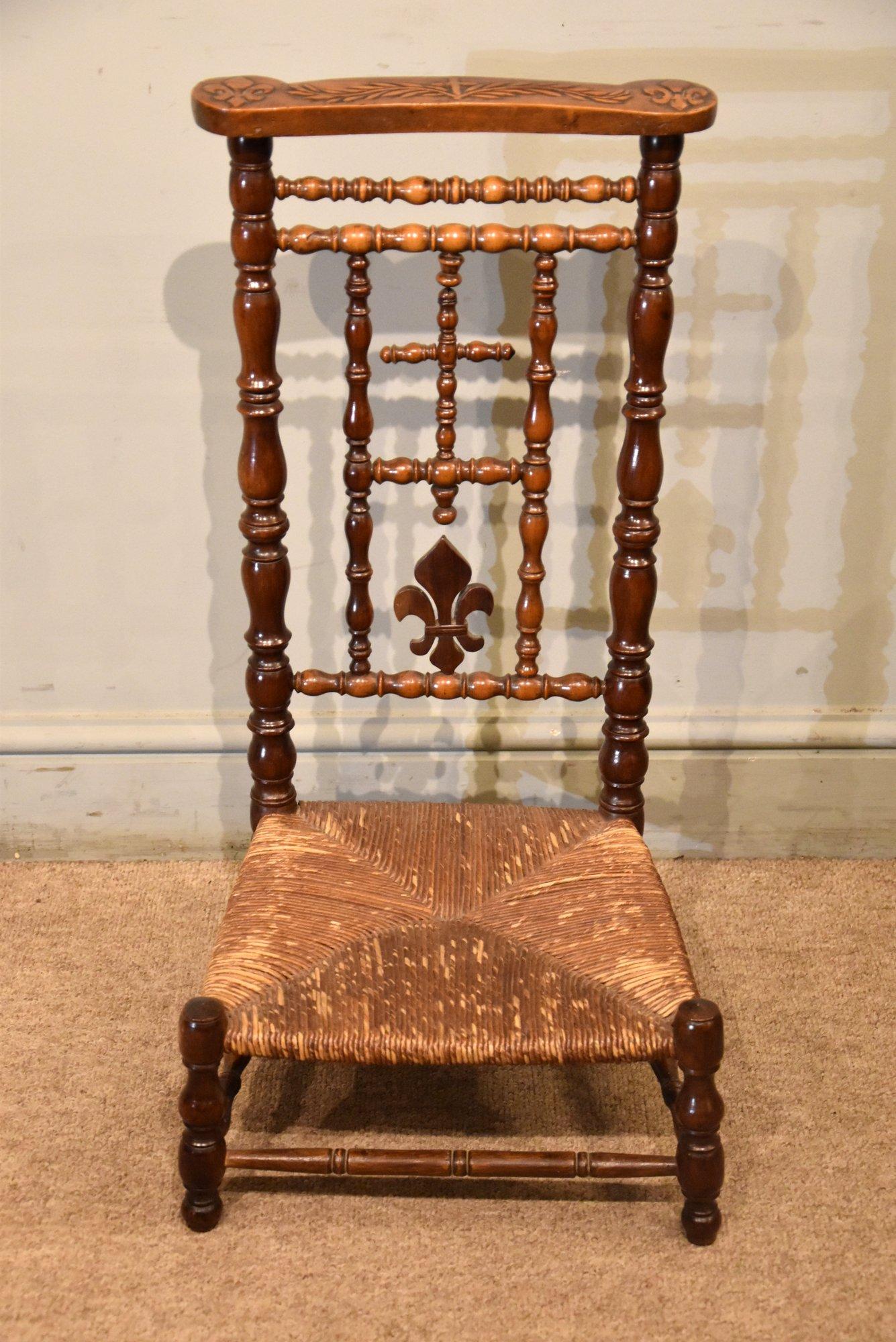 19th Century Fruitwood Prie Deux Chair (1 of 6)