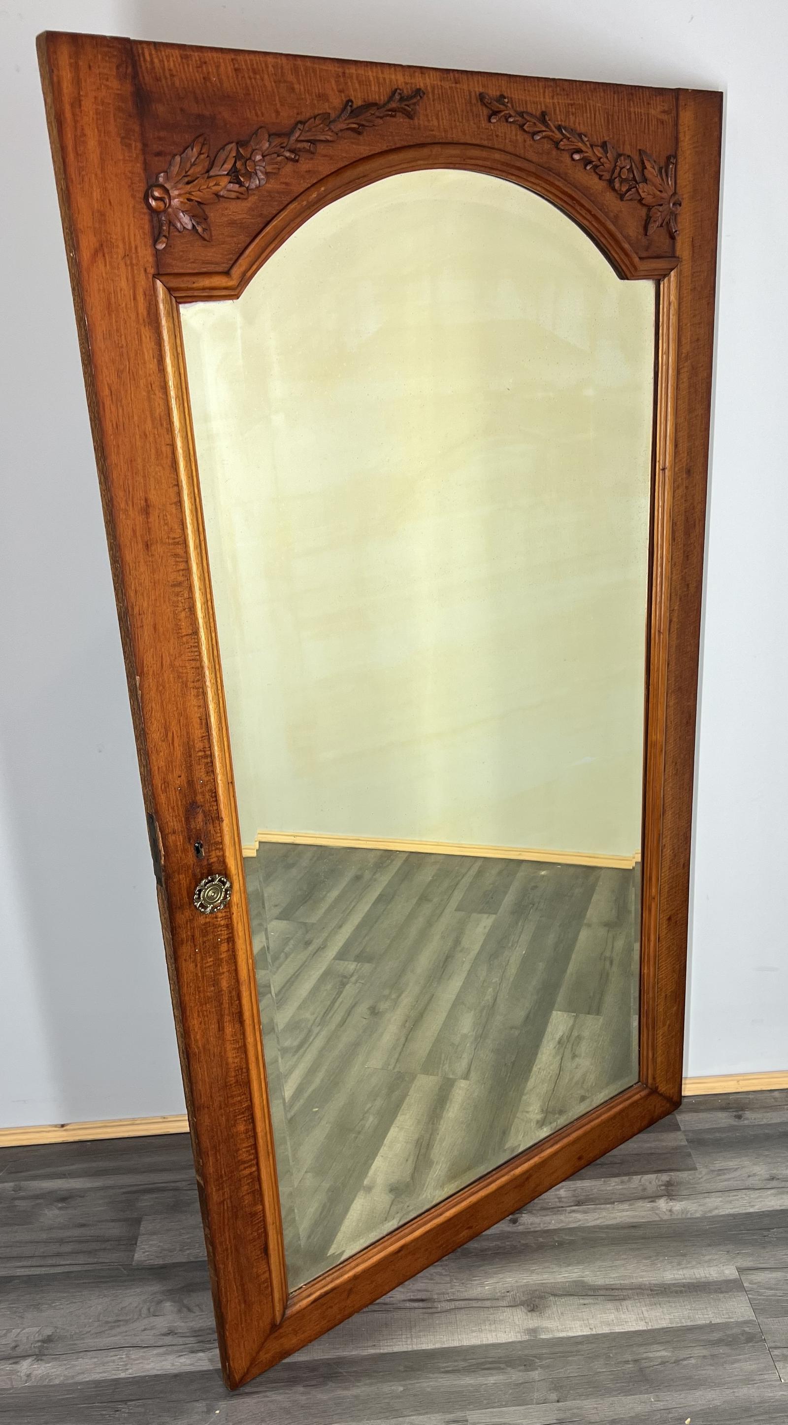 Mirror Door Antique French Mahogany Ornate Carved Panel (LOT 3850) (1 of 9)