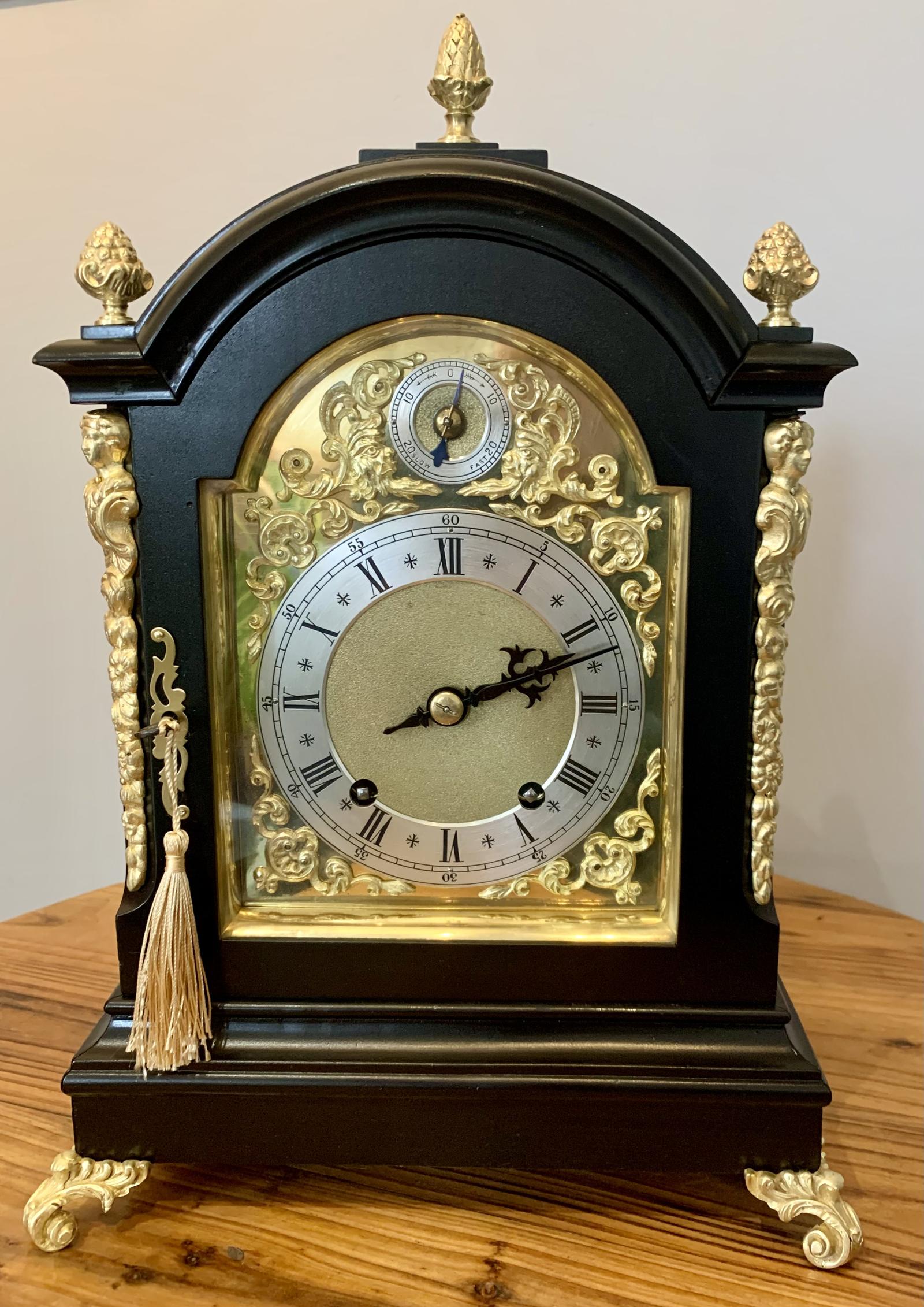 Winterhalder Ebonised Bracket Clock, Stunning (1 of 23)