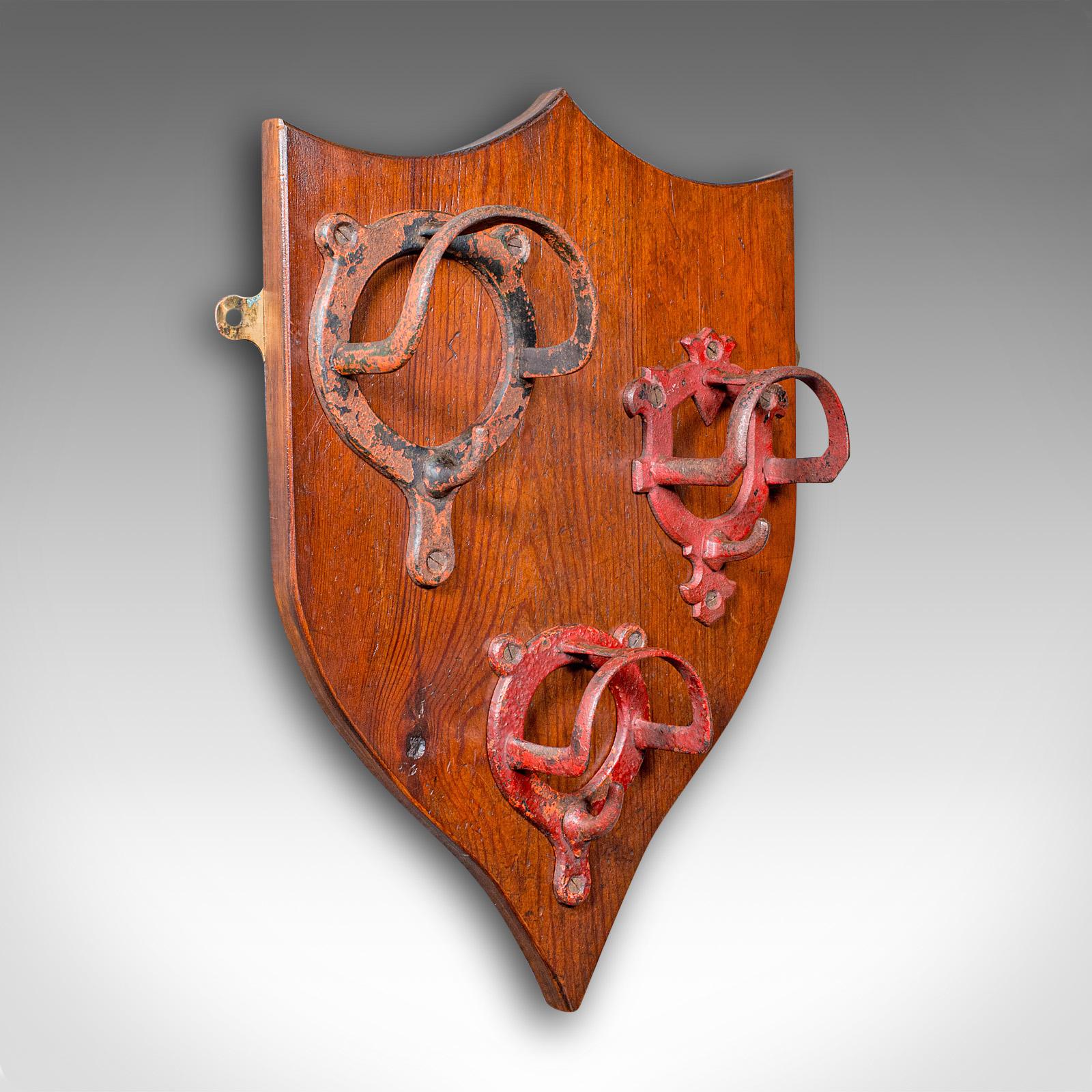 Antique Equestrian Yard Hanging Shield, Scottish, Pine, Tack Plaque - Victorian (1 of 9)