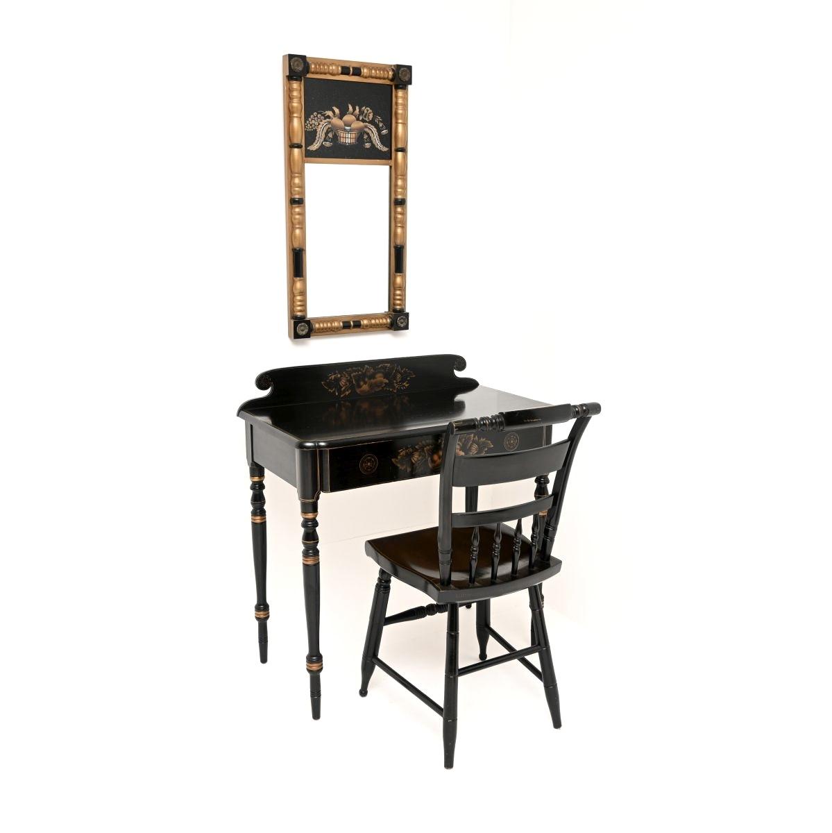 Antique Hitchcock Vanity Desk with Chair and Mirror (1 of 10) Antique Hitchcock Vanity Desk with Chair and Mirror (1 of 10)