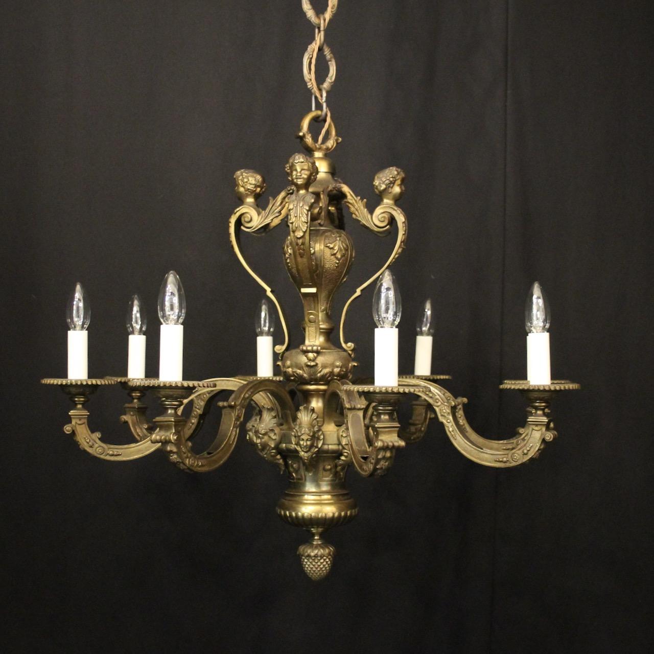 French Gilded Bronze 8 Light Antique Chandelier (1 of 10) French Gilded Bronze 8 Light Antique Chandelier (1 of 10)