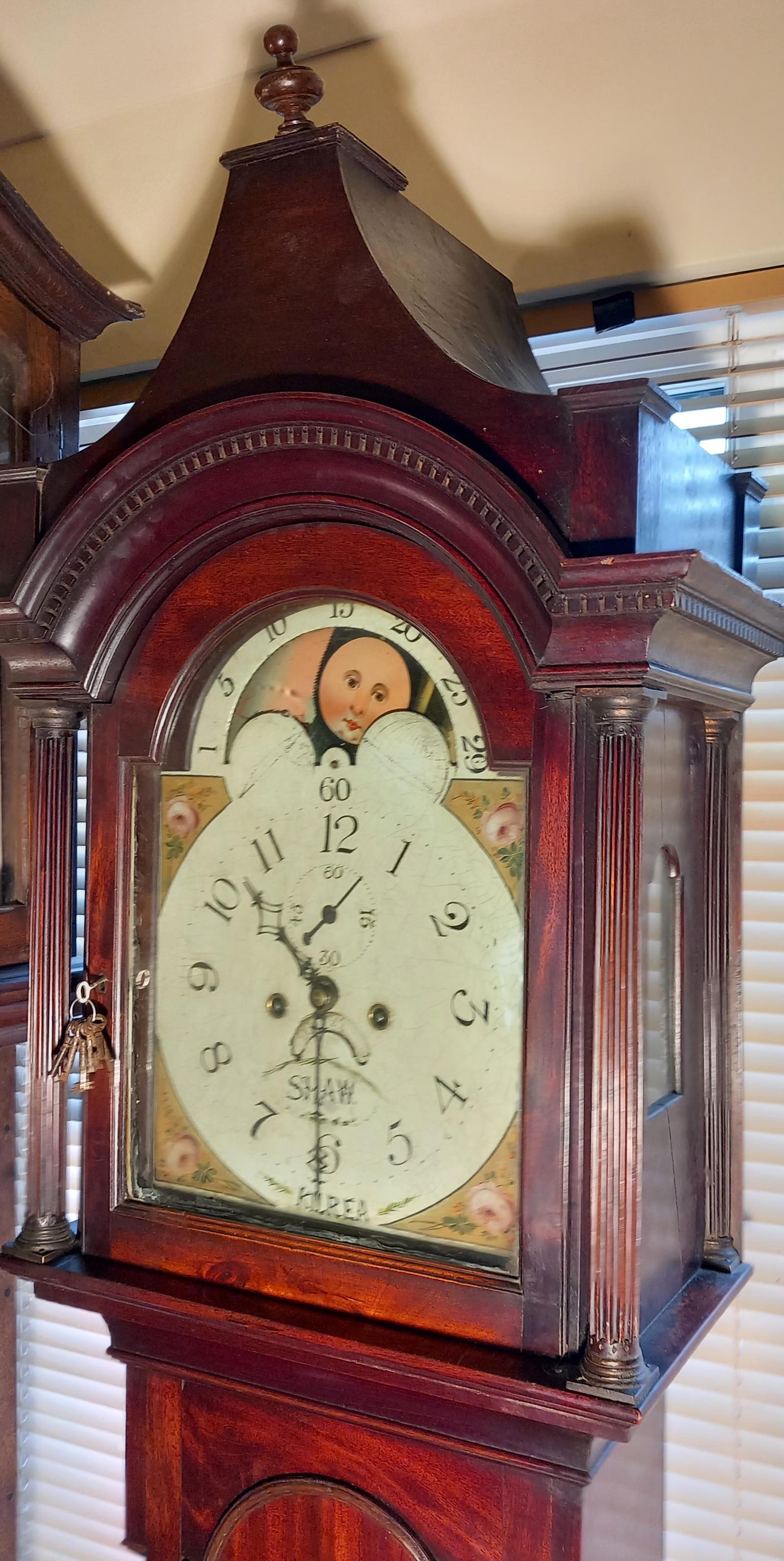 Antique Irish Moon Dial Longcase Clock (1 of 6)