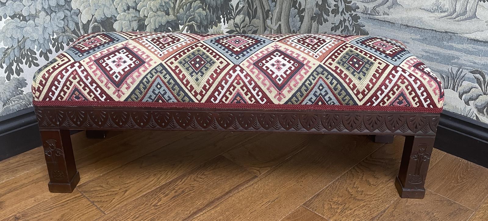 A Scottish Aesthetic Mahogany Framed Footstool (1 of 4)