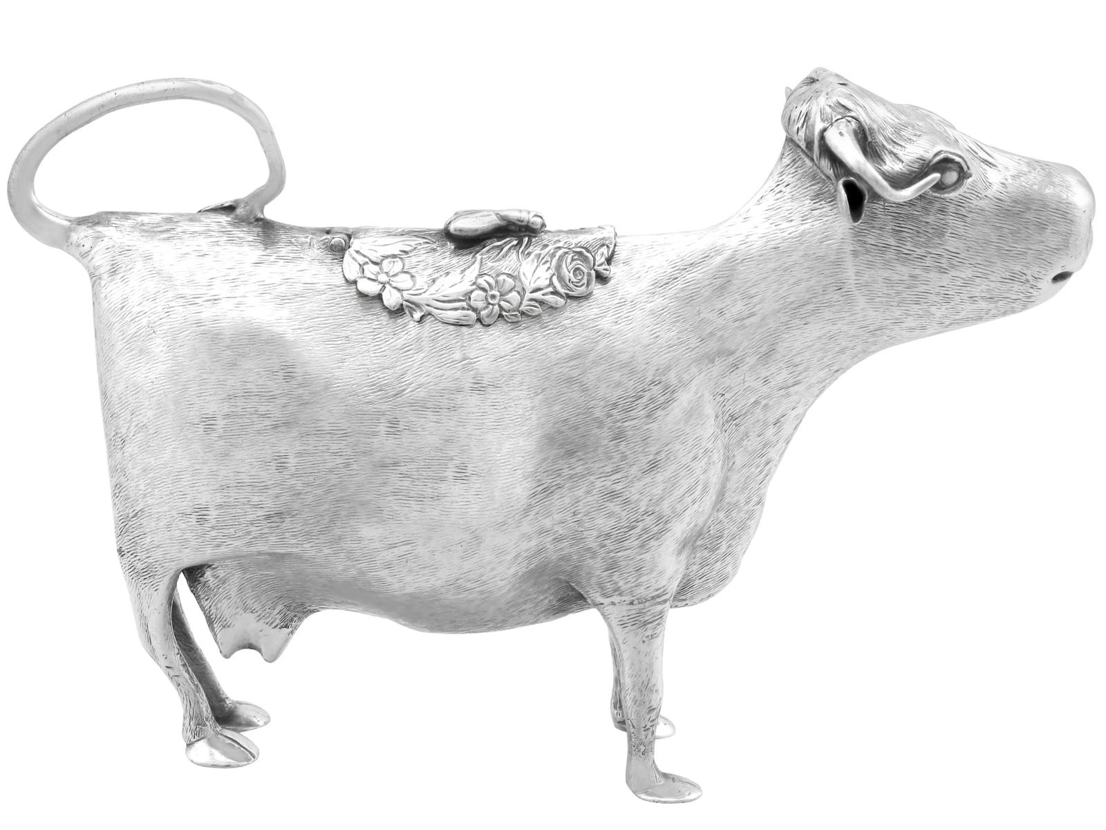 Antique George III Sterling Silver Cow Creamer (1 of 12)