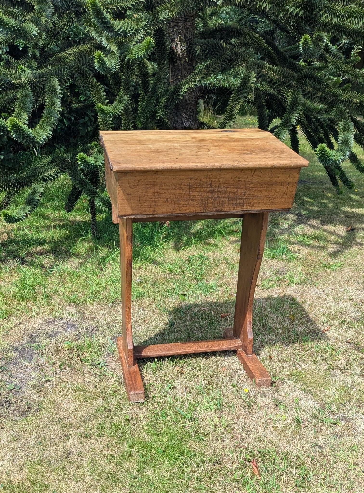 Vintage Mid Century Beech Child's School Desk (1 of 7)