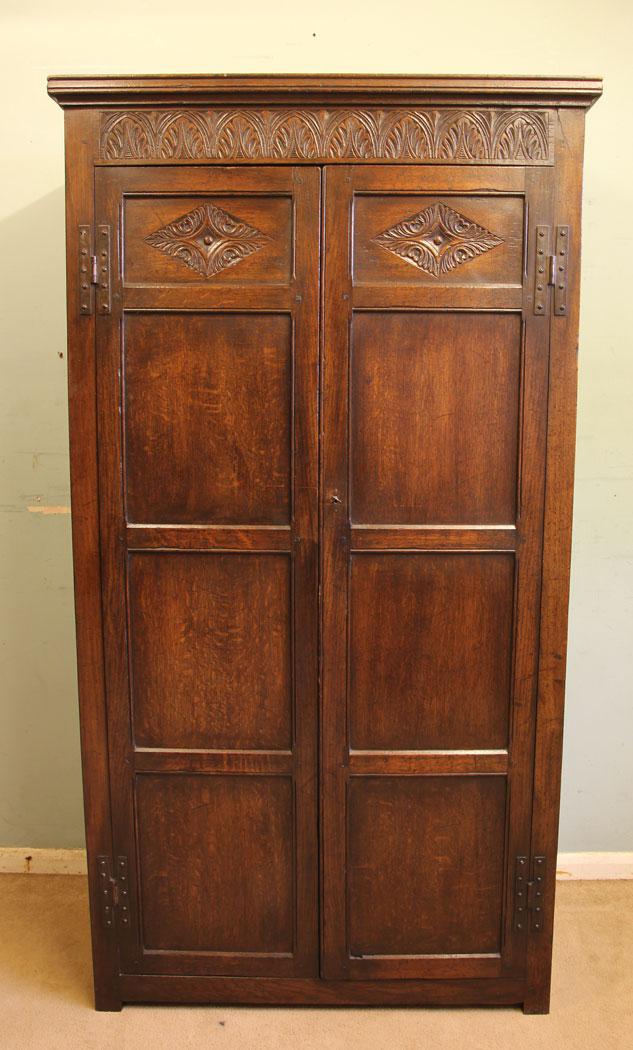 Antique Carved Oak Hall Robe Cupboard (1 of 12) Antique Carved Oak Hall Robe Cupboard (1 of 12)