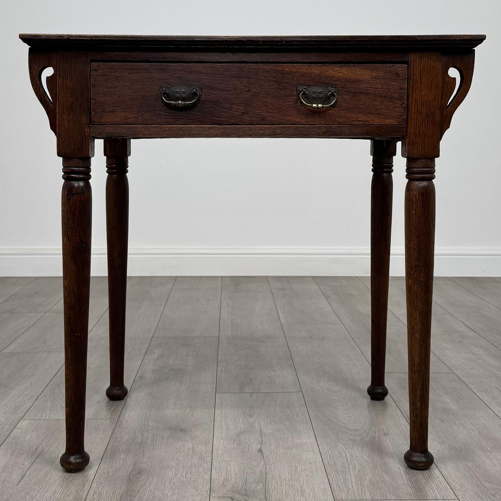 Antique 20th Century Art Nouveau Style Side Table in Oak (1 of 11)