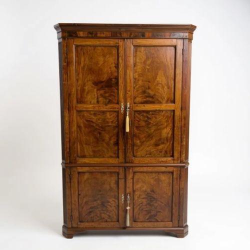 Georgian Mahogany Standing Corner Cupboard (1 of 14)