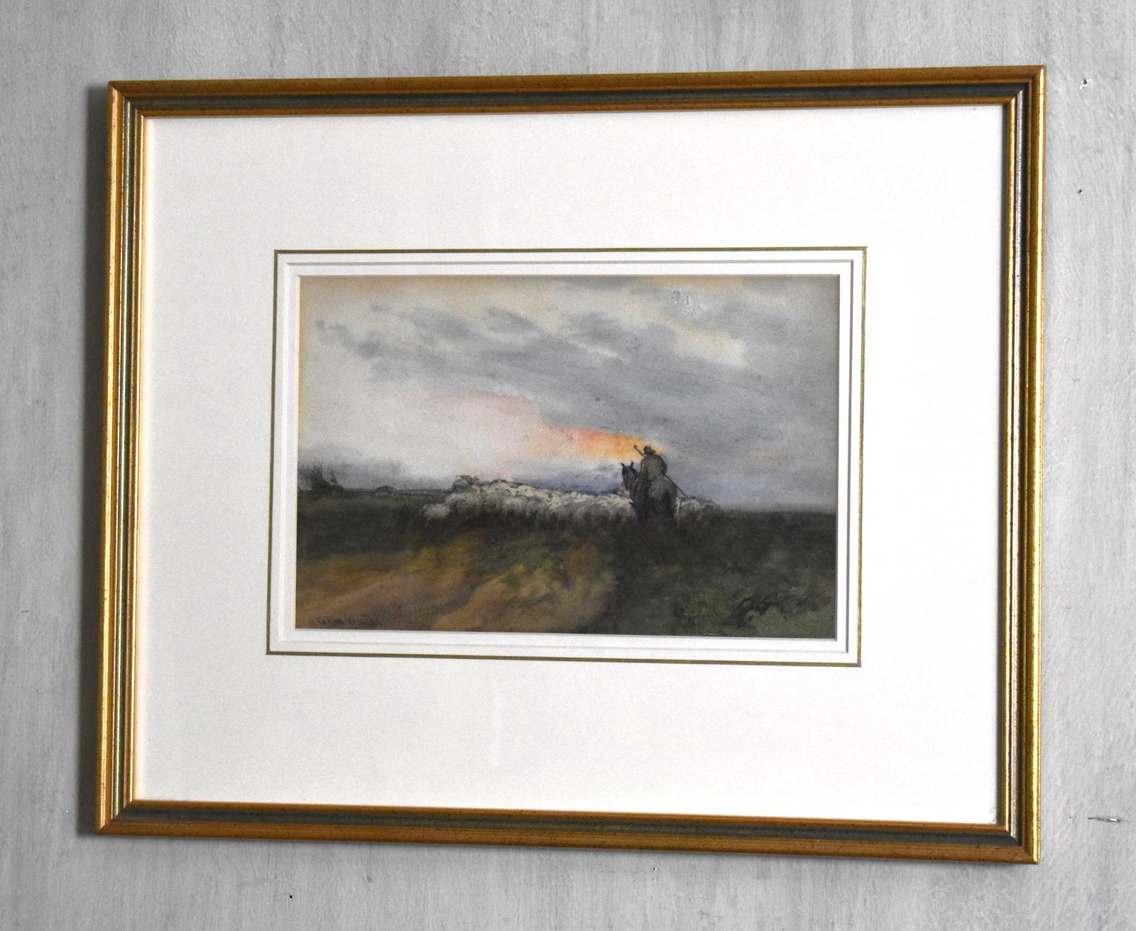 Returning to the Fold, Watercolour by W. Tatton Winter (1 of 5) Returning to the Fold, Watercolour by W. Tatton Winter (1 of 5)