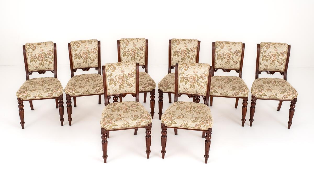 Set of 8 William IV Mahogany Dining Chairs (1 of 9)