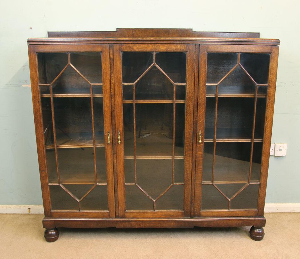 Antique Oak Glazed Cabinet Bookcase (1 of 10) Antique Oak Glazed Cabinet Bookcase (1 of 10)