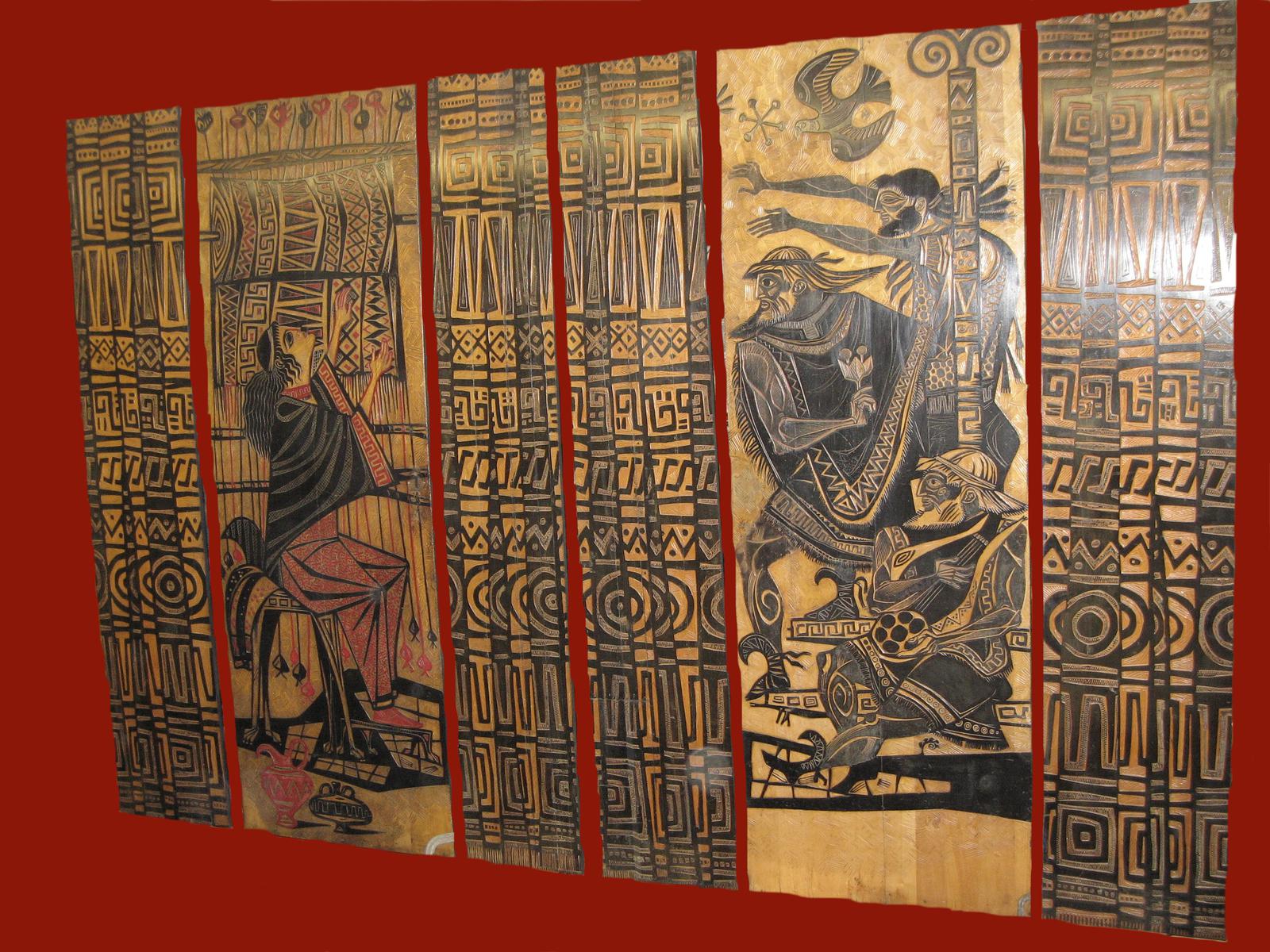 Art Deco Wooden Carved Room Panelling (1 of 3)