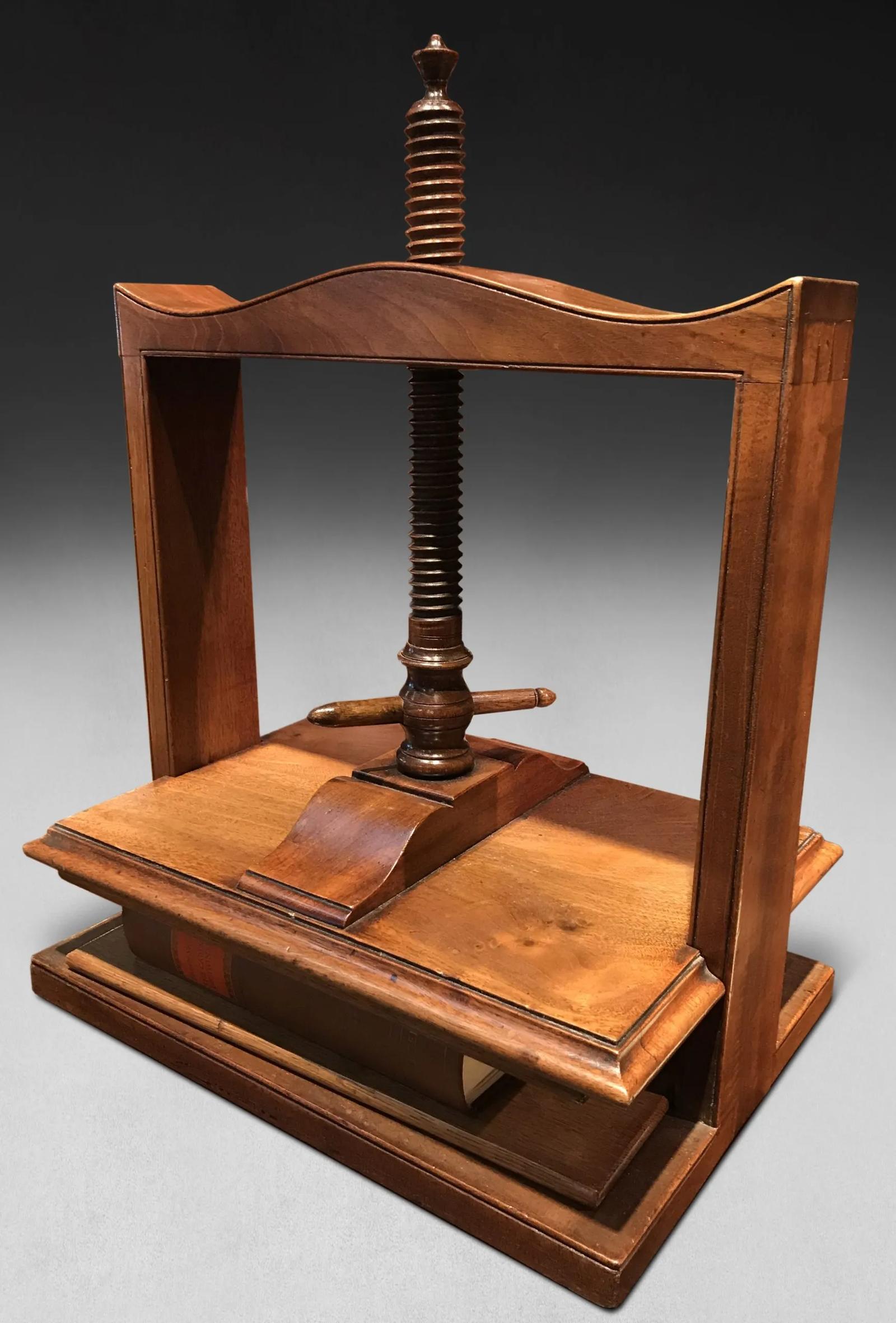 George IV Mahogany Book Press (1 of 4)
