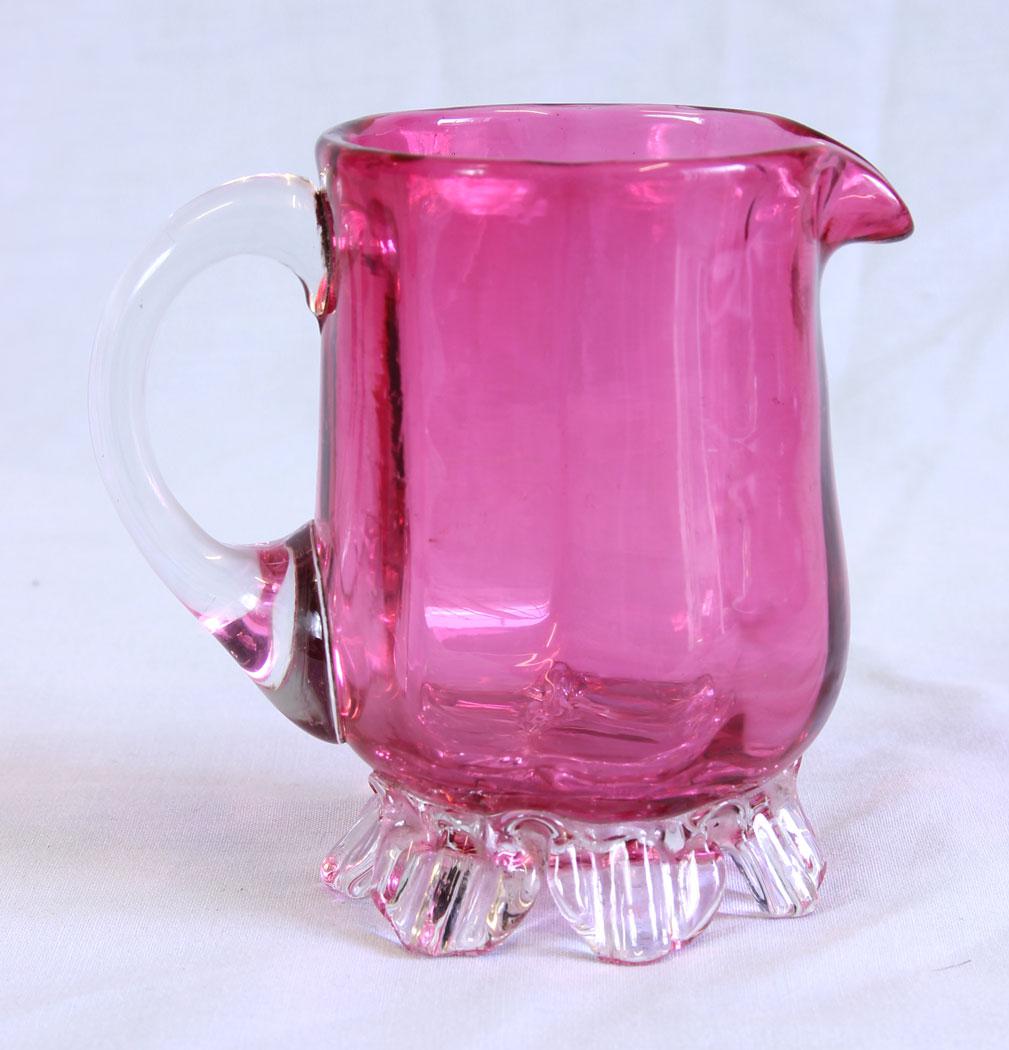 Antique Cranberry Glass Jug (1 of 6)