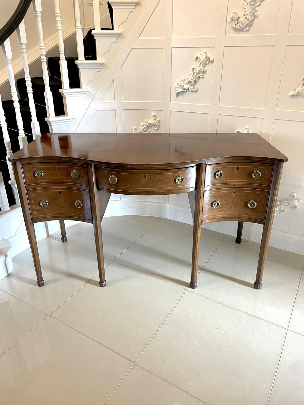 Unusual Antique George III Quality Mahogany Serpentine Shaped Sideboard (1 of 10) Unusual Antique George III Quality Mahogany Serpentine Shaped Sideboard (1 of 10)