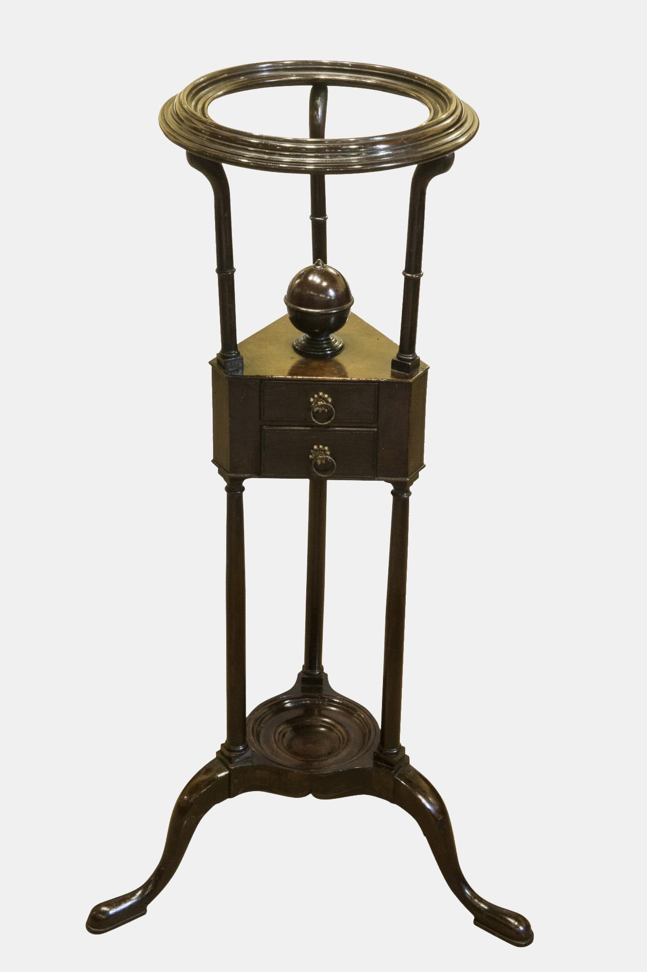 Mahogany Wig Powdering Stand (1 of 1) Mahogany Wig Powdering Stand (1 of 1)