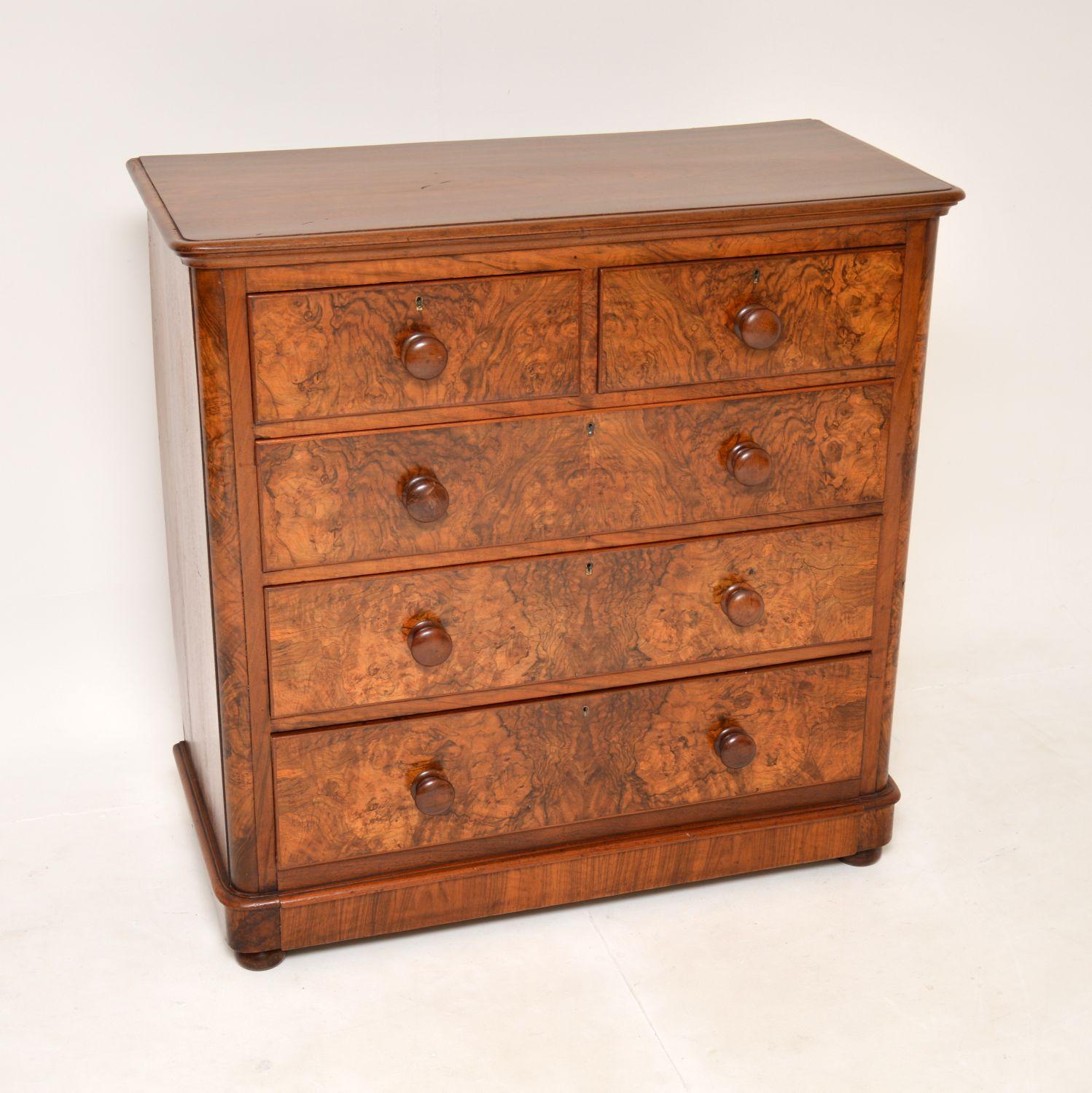 Antique Victorian Burr Walnut Chest of Drawers (1 of 11) Antique Victorian Burr Walnut Chest of Drawers (1 of 11)