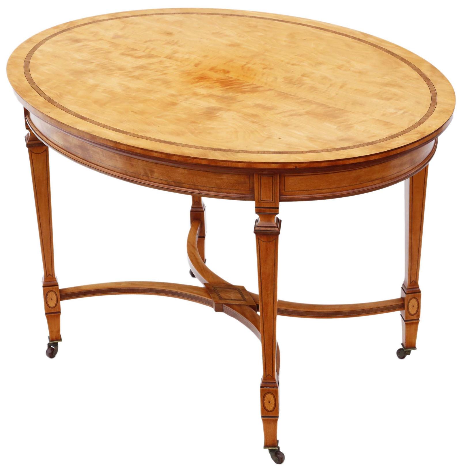 Fine Quality Victorian Inlaid Satinwood Antique Centre Table from Circa 1880-1900 (1 of 10)