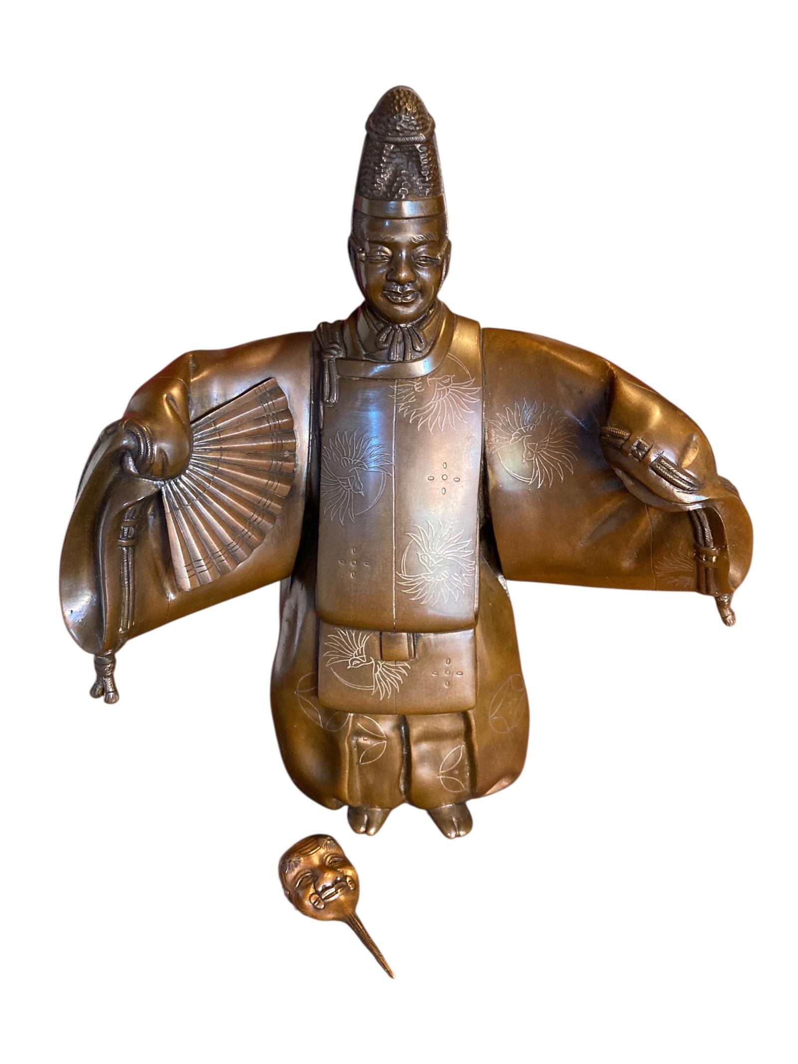 Japanese Bronze Noh Actor, Meiji Period (1868-1912), Signed 'matsumori' (1 of 10) Japanese Bronze Noh Actor, Meiji Period (1868-1912), Signed 'matsumori' (1 of 10)
