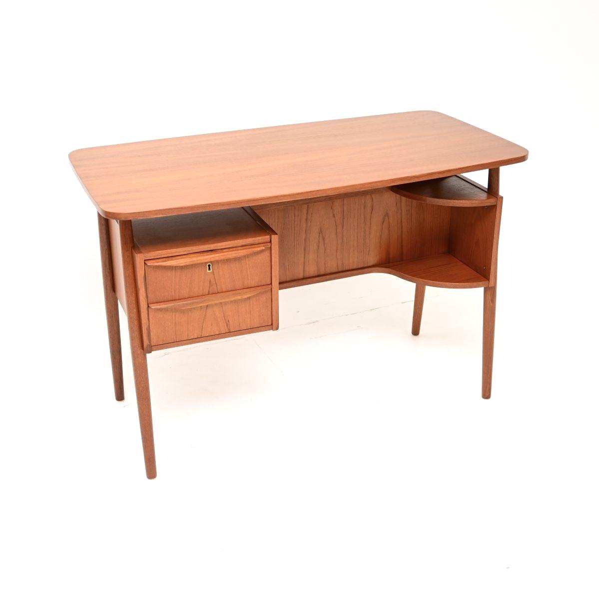 Danish Vintage Teak Desk by Gunnar Nielsen for Tibergaard (1 of 10) Danish Vintage Teak Desk by Gunnar Nielsen for Tibergaard (1 of 10)