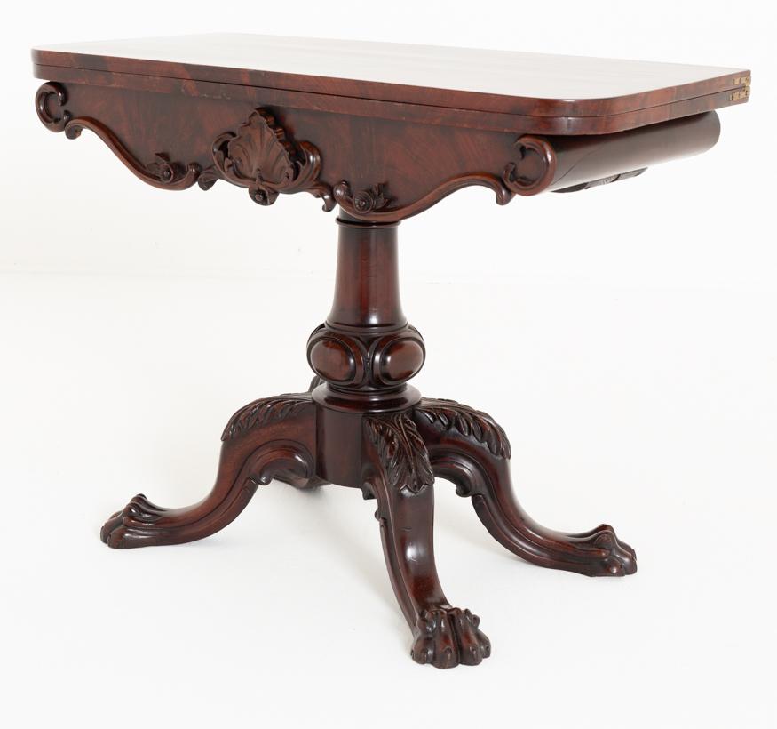 Good Mahogany Irish Card Table (1 of 11)