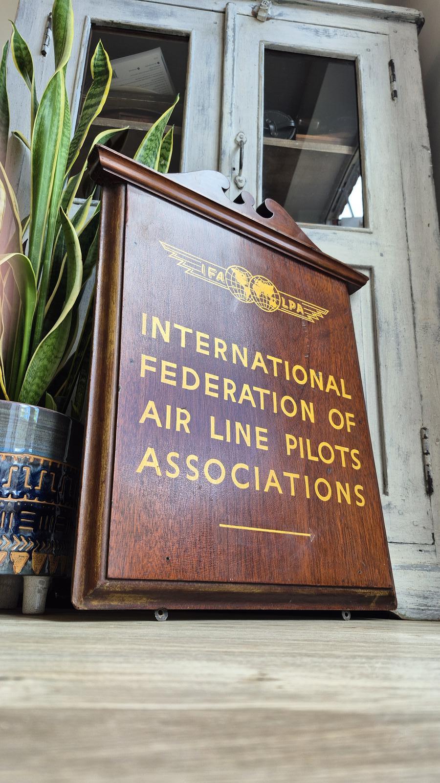 Vintage Industrial Sign, Federation Of Air Line Pilots (1 of 22) Vintage Industrial Sign, Federation Of Air Line Pilots (1 of 22)