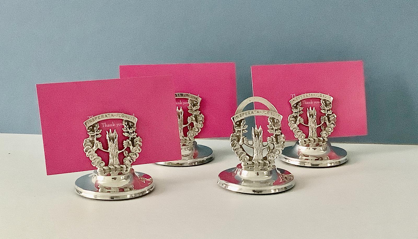 Solid Silver Menu Holders