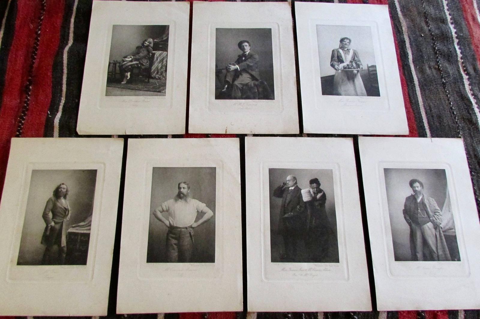 Collection of Victorian Photographic Prints of the Cast  of Trilby 'Play Based on George Du Maurier Novel' (1 of 5)
