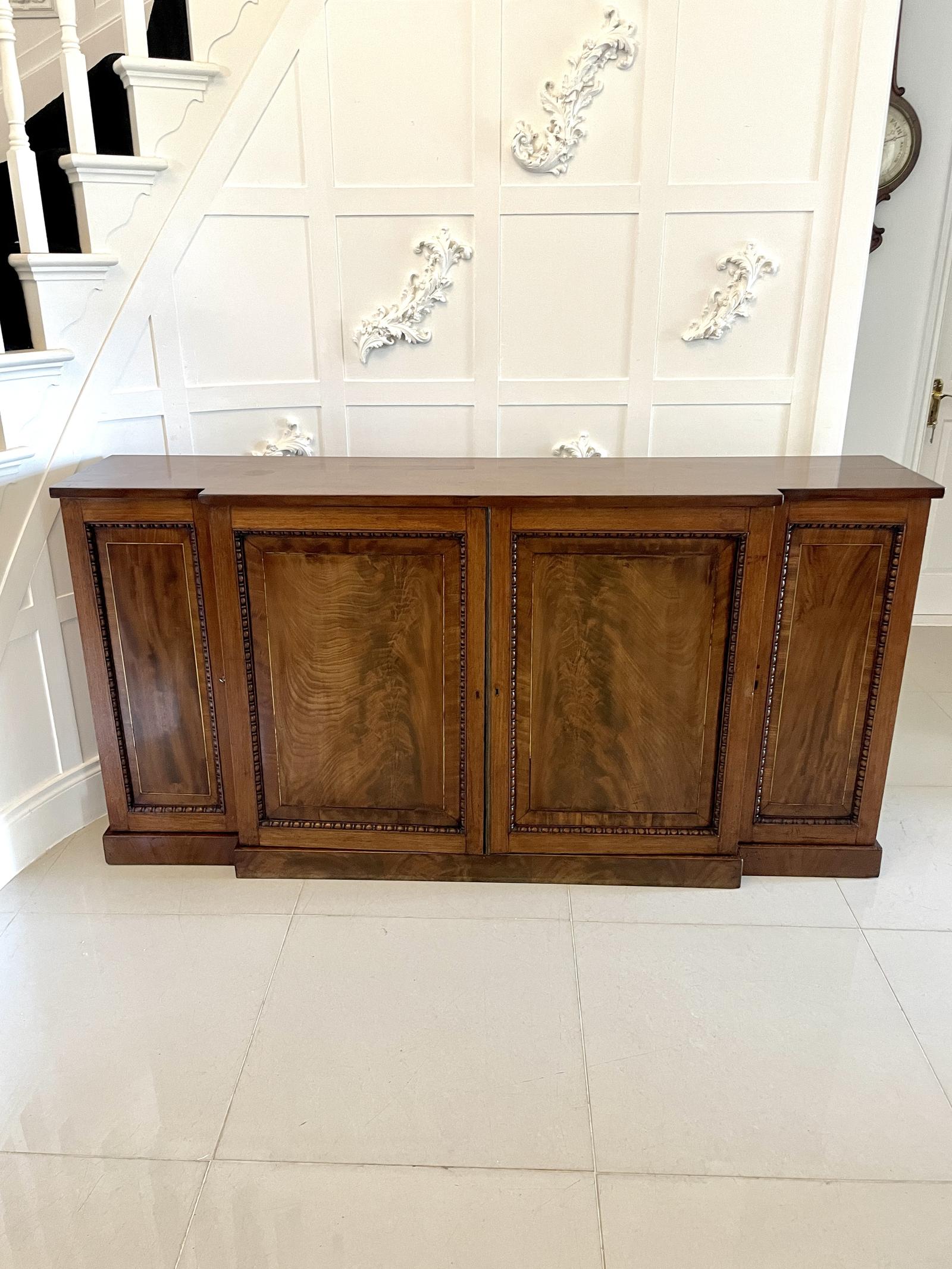 Antique Regency Quality Figured Mahogany Breakfront Four Door Sideboard (1 of 12) Antique Regency Quality Figured Mahogany Breakfront Four Door Sideboard (1 of 12)