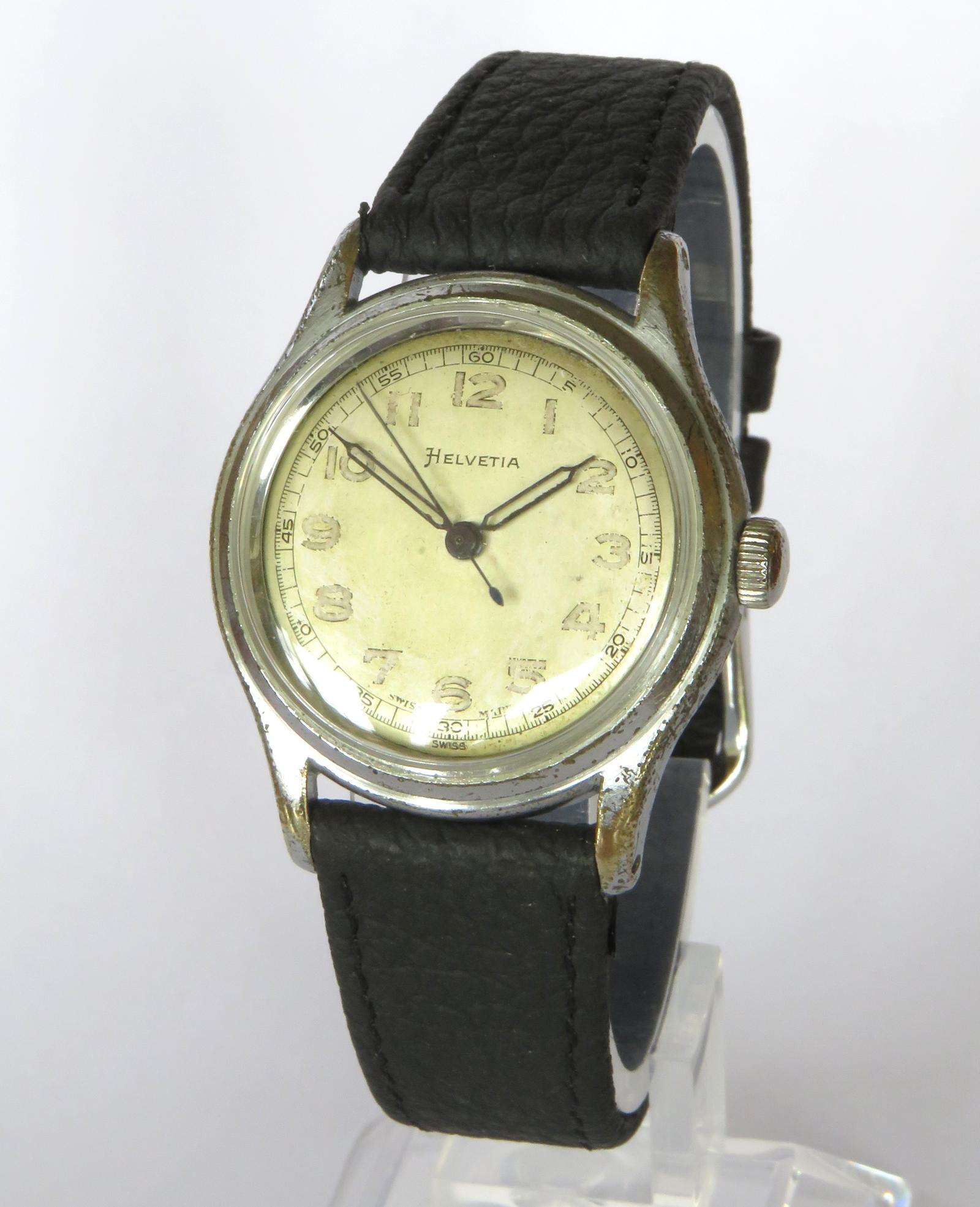 Watch : Gents 1940s Helvetia 3196P Wrist Watch (1 of 5)