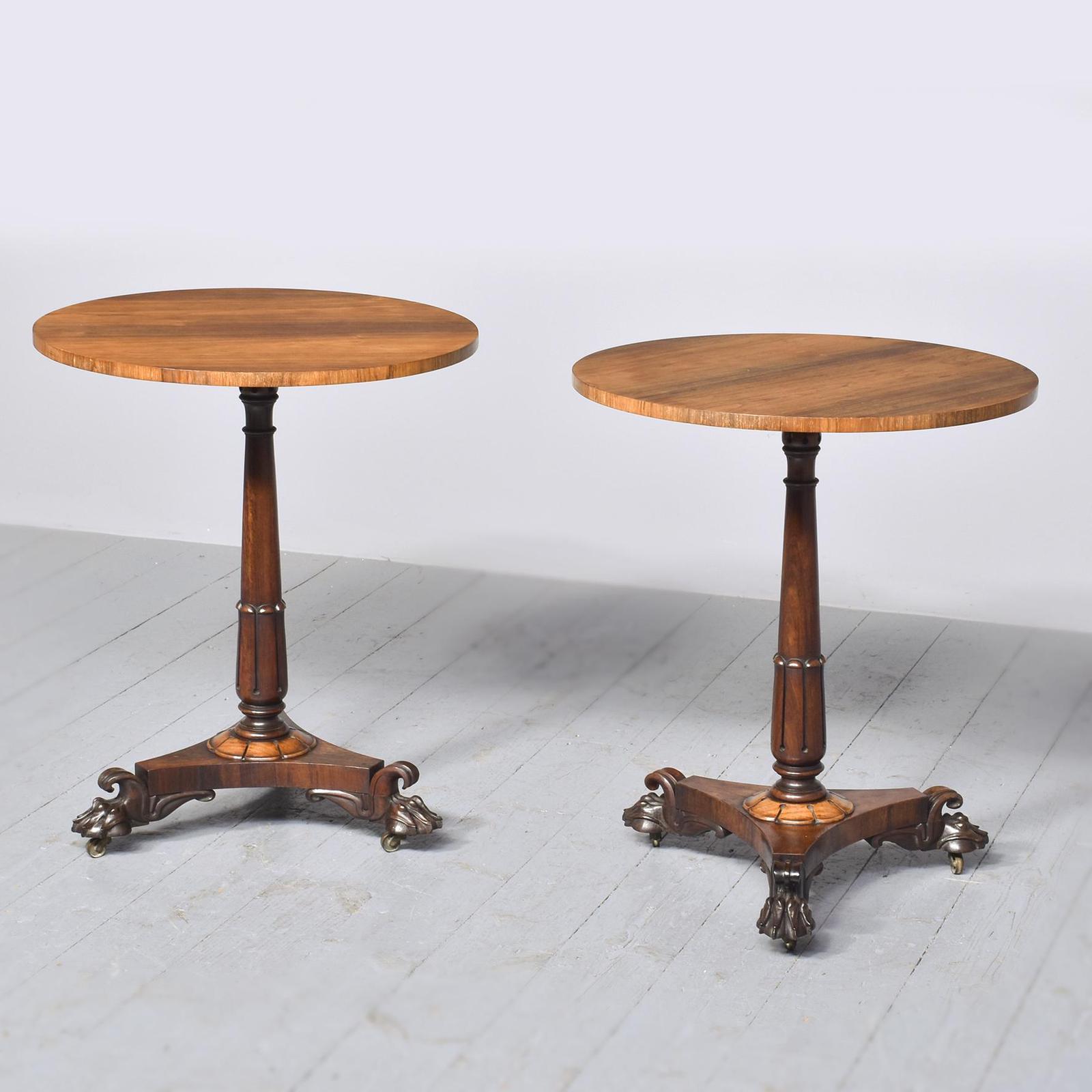 Pair of George IV Circular Rosewood Occasional Tables (1 of 5) Pair of George IV Circular Rosewood Occasional Tables (1 of 5)