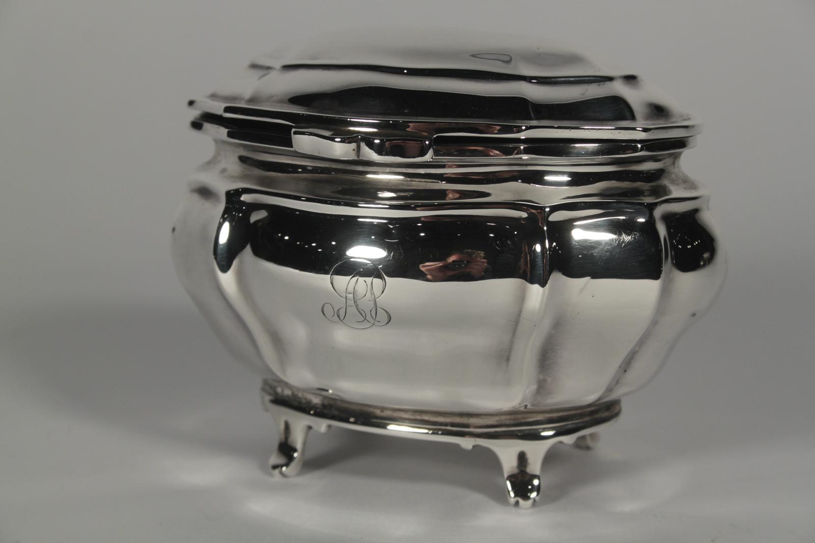 Edwardian Silver Oval Caddy (1 of 4)
