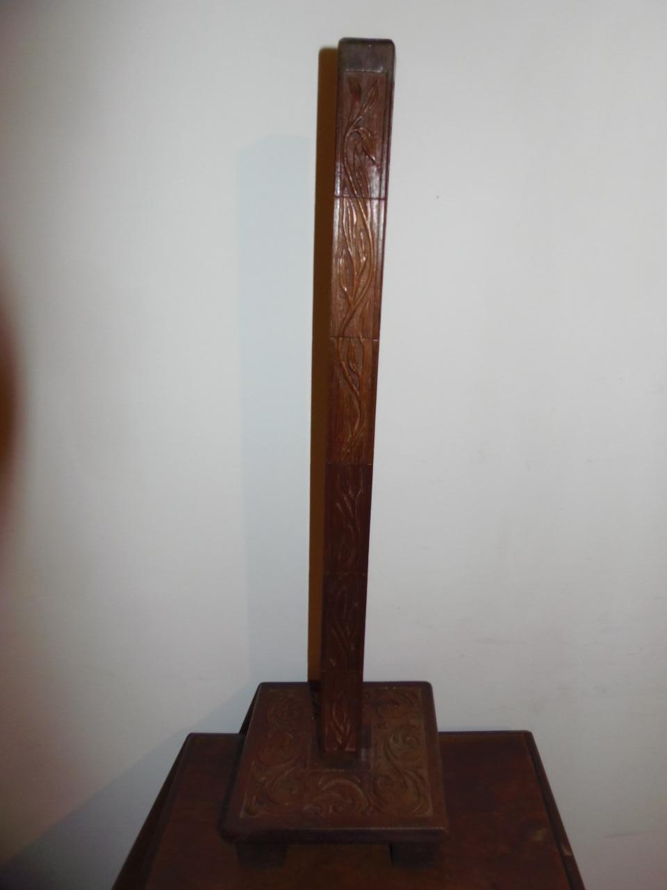 Arts & Crafts Carved Lamp (1 of 11)