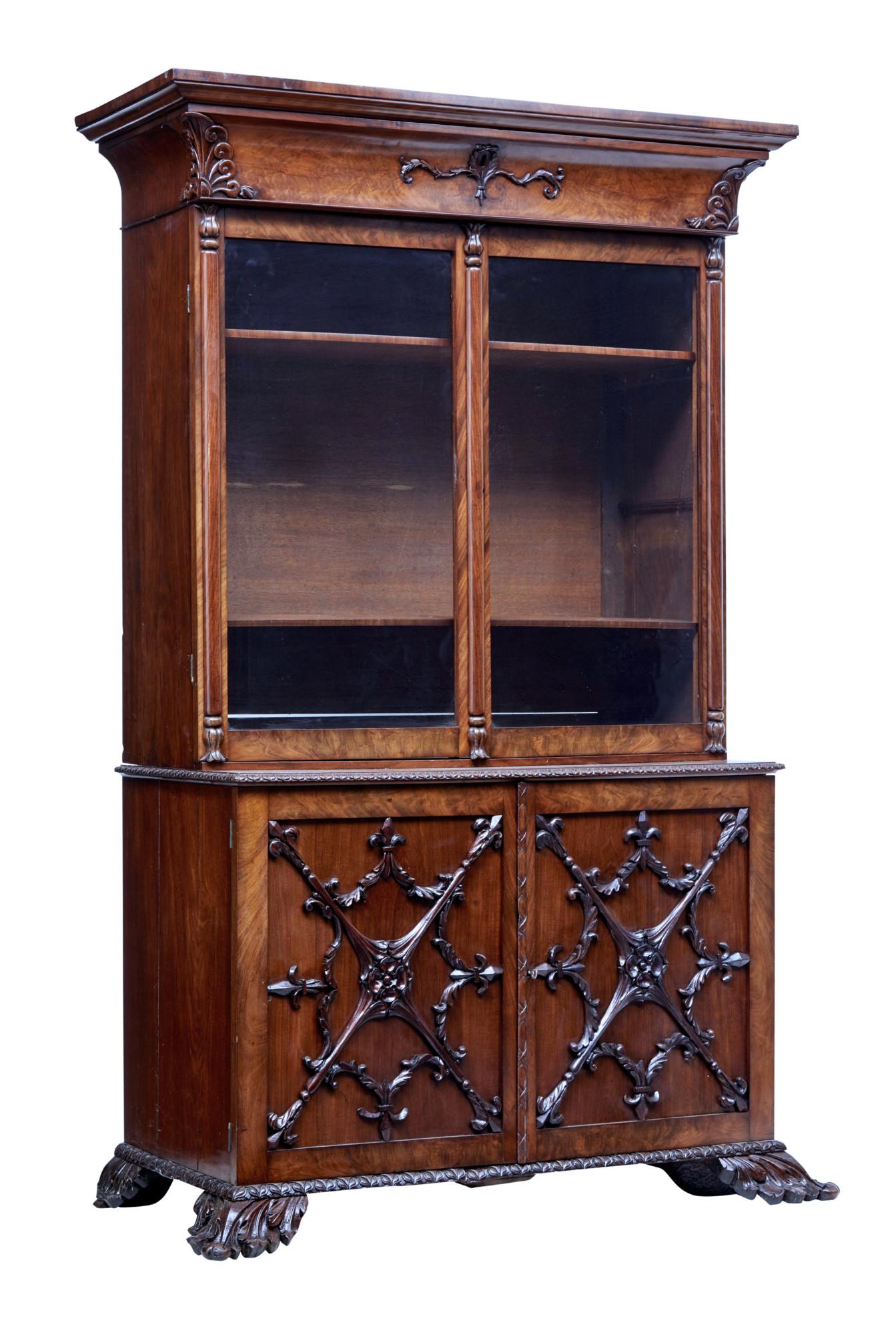 Mid 19th Century Carved Mahogany Danish Bookcase (1 of 12) Mid 19th Century Carved Mahogany Danish Bookcase (1 of 12)