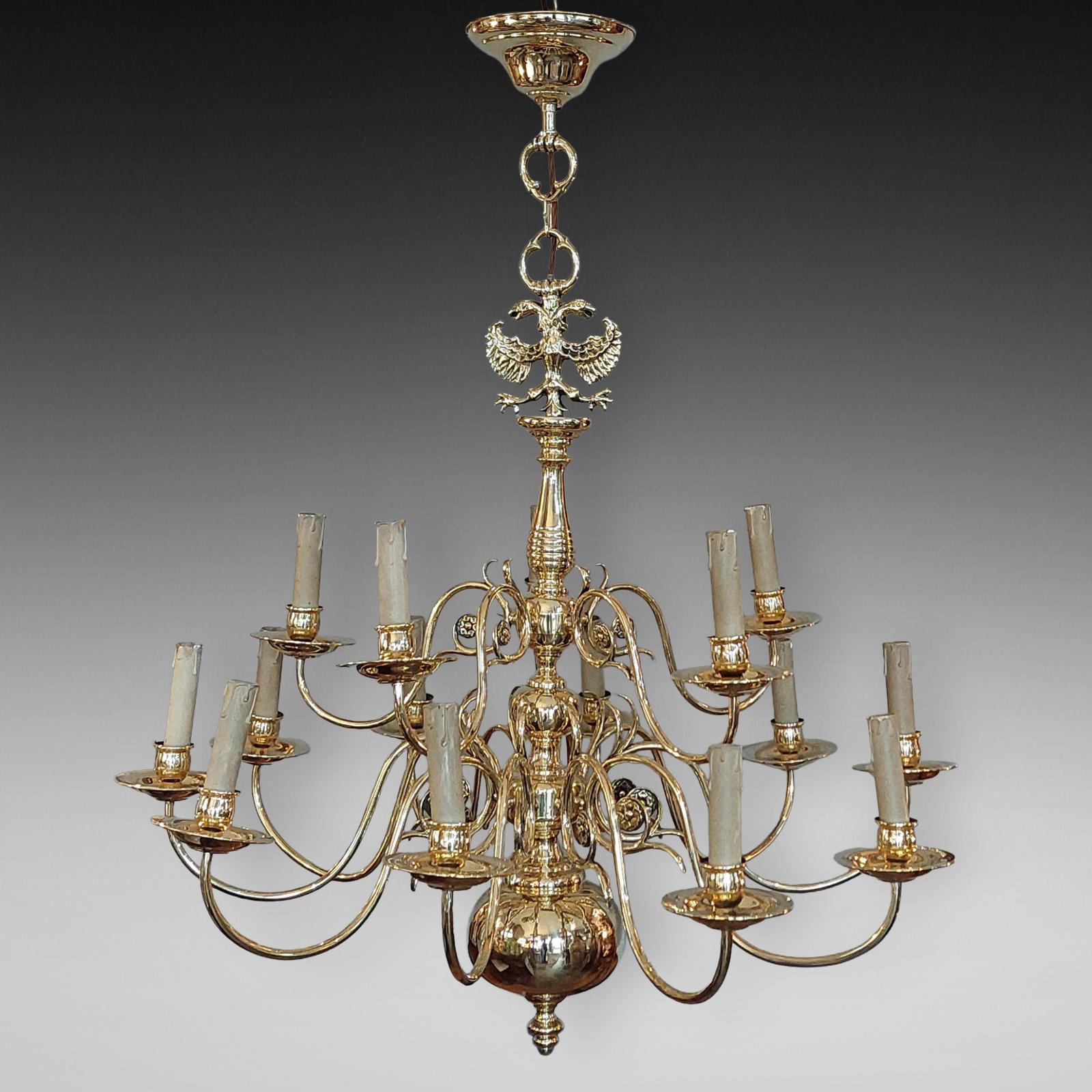 Dutch 18th Century Style Copper & Brass Chandelier (1 of 7) Dutch 18th Century Style Copper & Brass Chandelier (1 of 7)