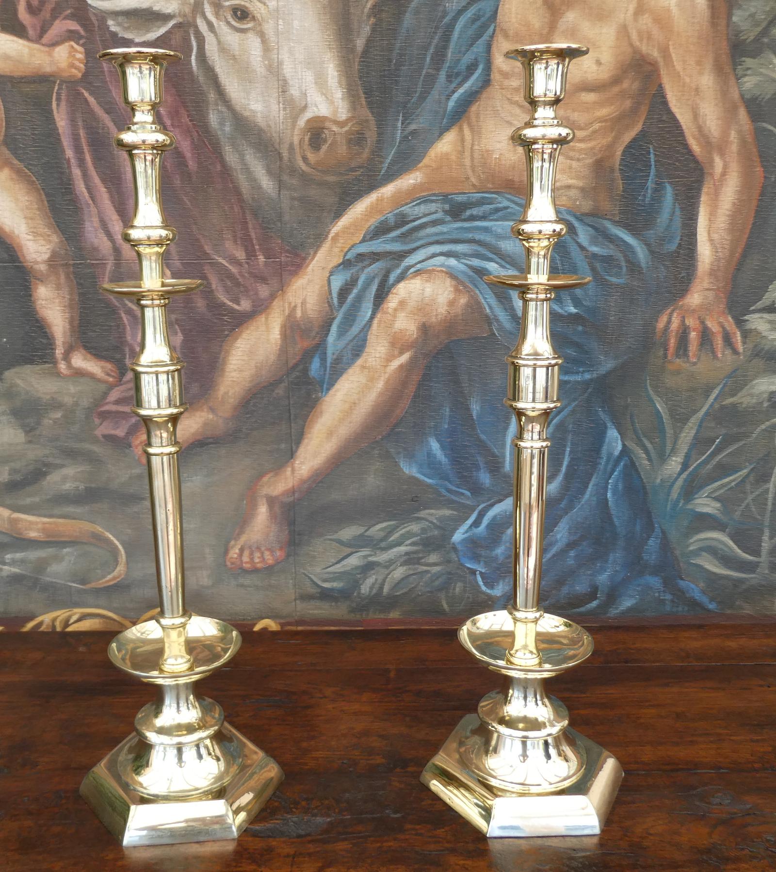 Church Candlesticks Height 2 Foot 2" Brass 1860-1880 (1 of 14) Church Candlesticks Height 2 Foot 2" Brass 1860-1880 (1 of 14)