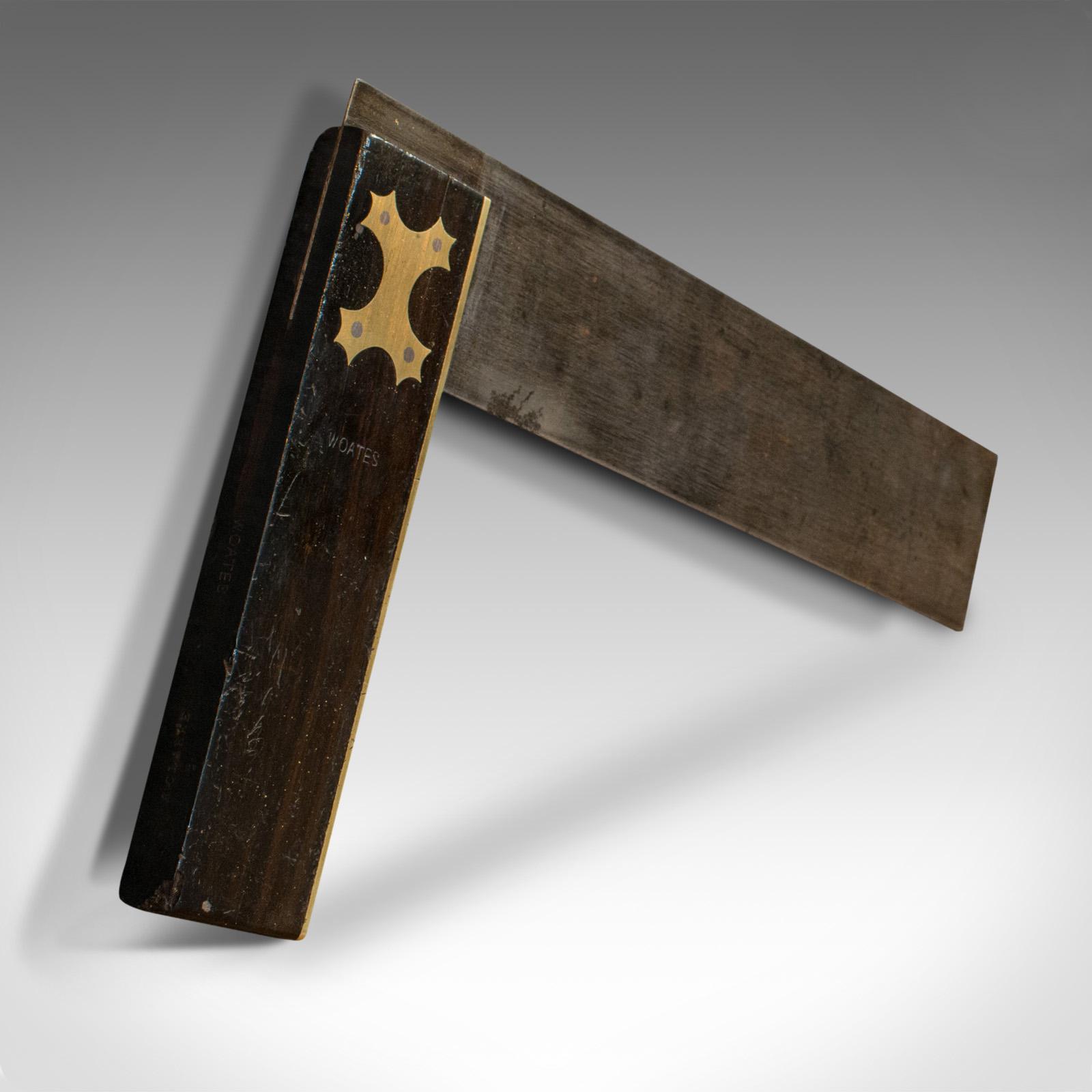 Large Antique Shipwright's Set Square, English, Rosewood, Tool, Victorian, 1880 (1 of 10)