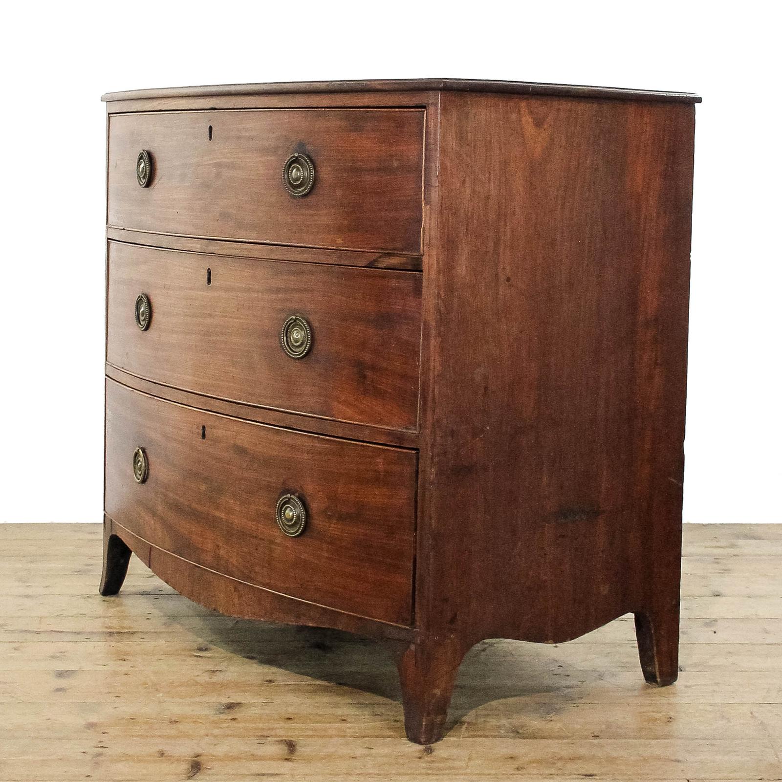 Antique Regency Mahogany Bow Fronted Chest Of Drawers (1 of 10)